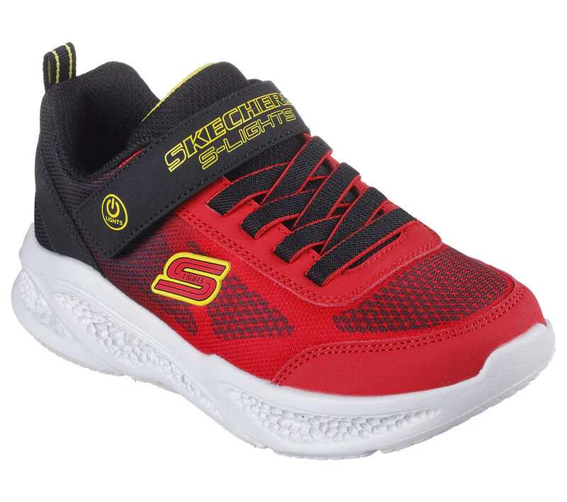 SKECHERS : Boys' Meteor-Lights - Krendox Shoes - Red - Image 2