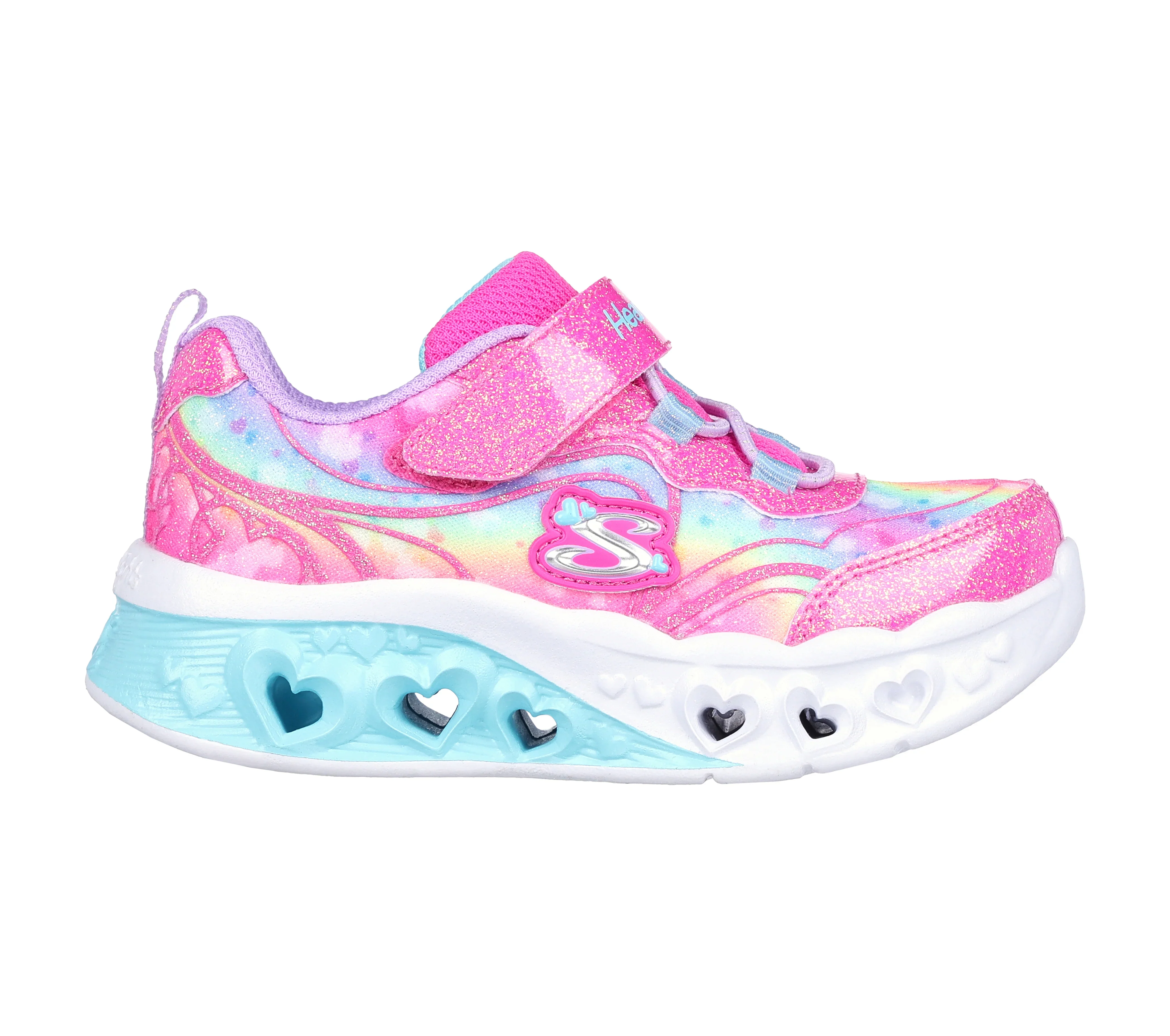 SKECHERS Flutter Heart Lights Girl's Infant Trainers - Image 2