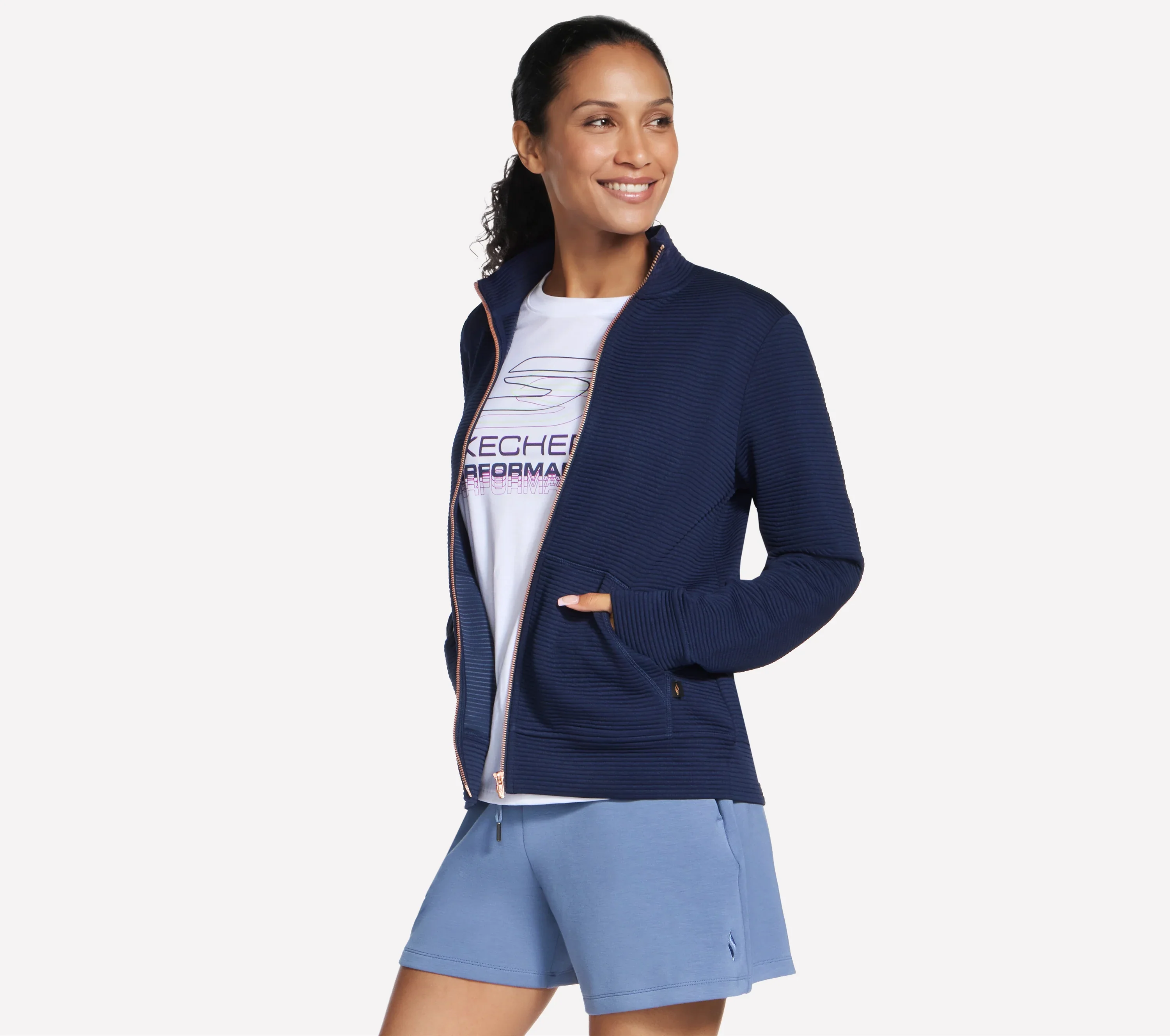SKECHERS GO WALK Everywhere Jacket - Navy - Image 3