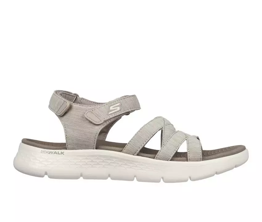 SKECHERS Women's Go Walk Sandals - Taupe - Image 3