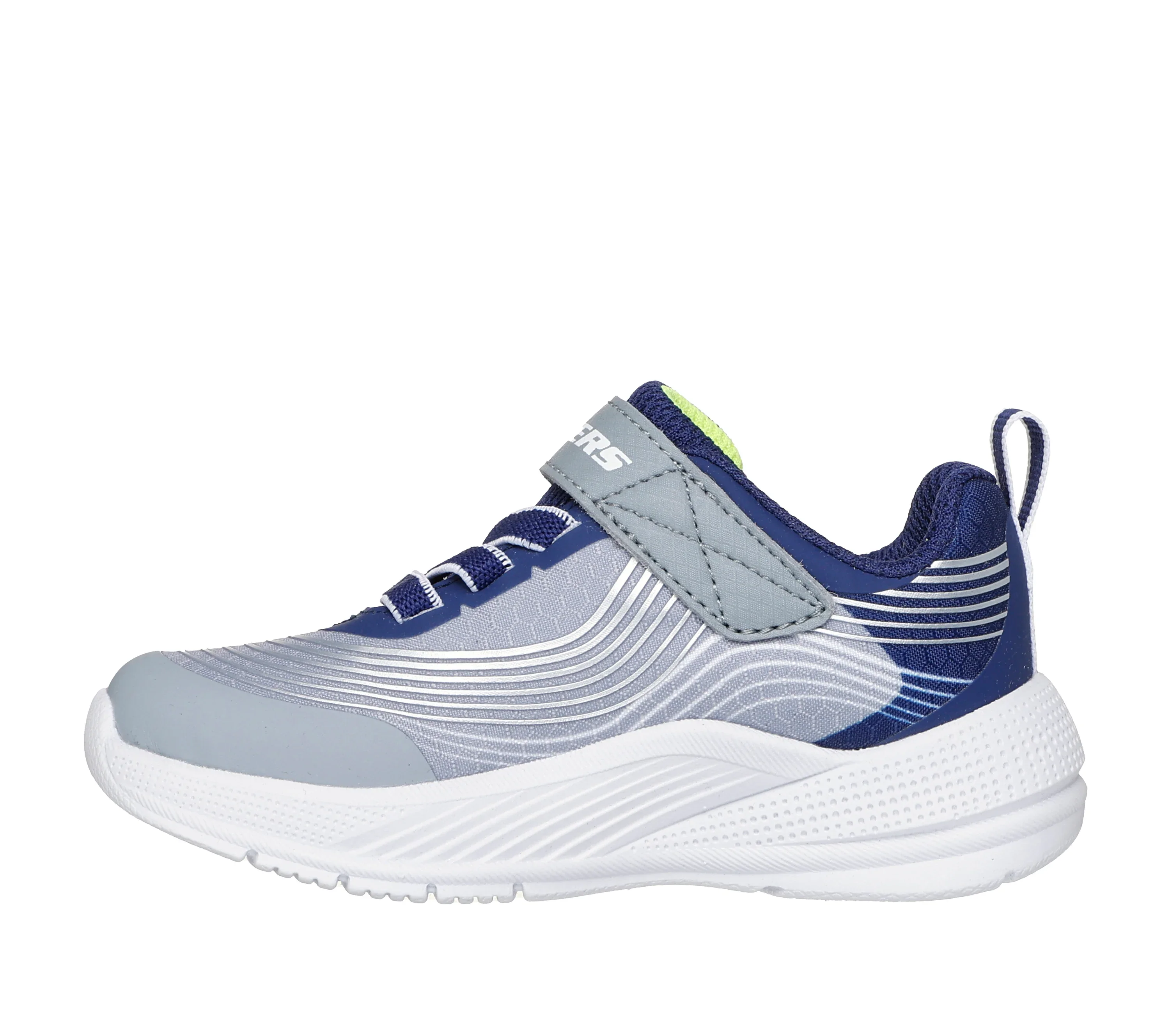 SKECHERS Microspec Advance Infant Shoes - Navy/Grey - Image 3