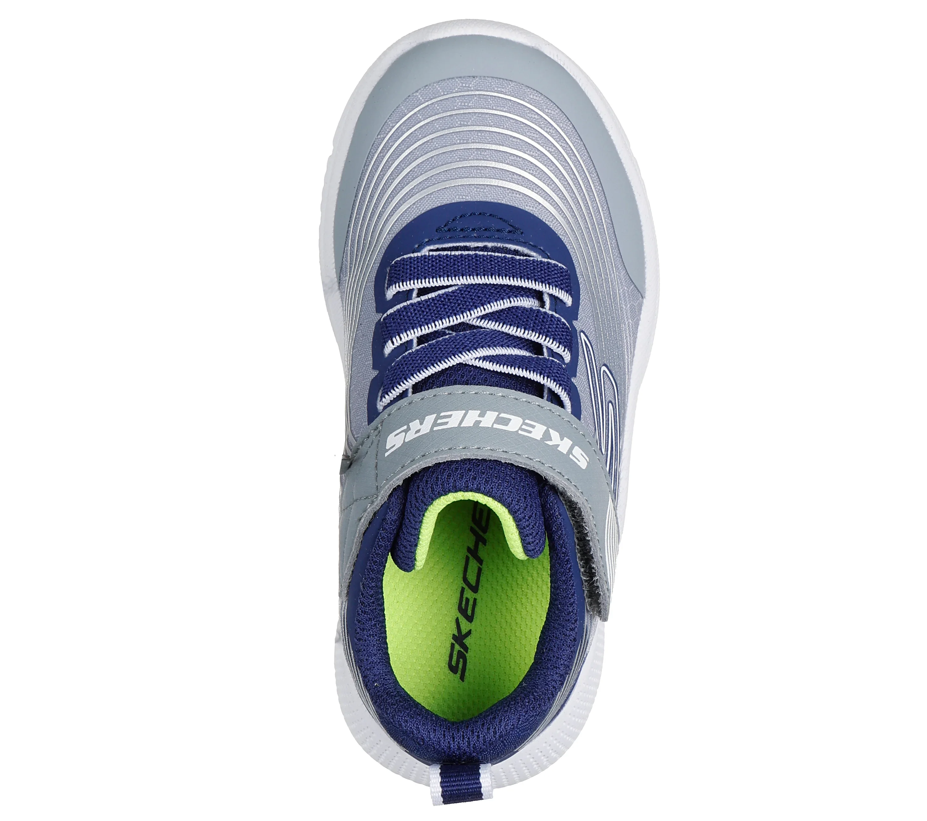 SKECHERS Microspec Advance Infant Shoes - Navy/Grey - Image 4