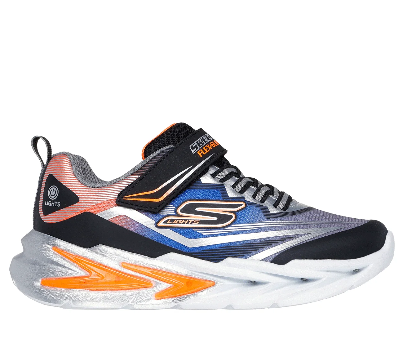 SKECHERS S Lights: Flex-Glow Ultra Boy's Shoes - Black