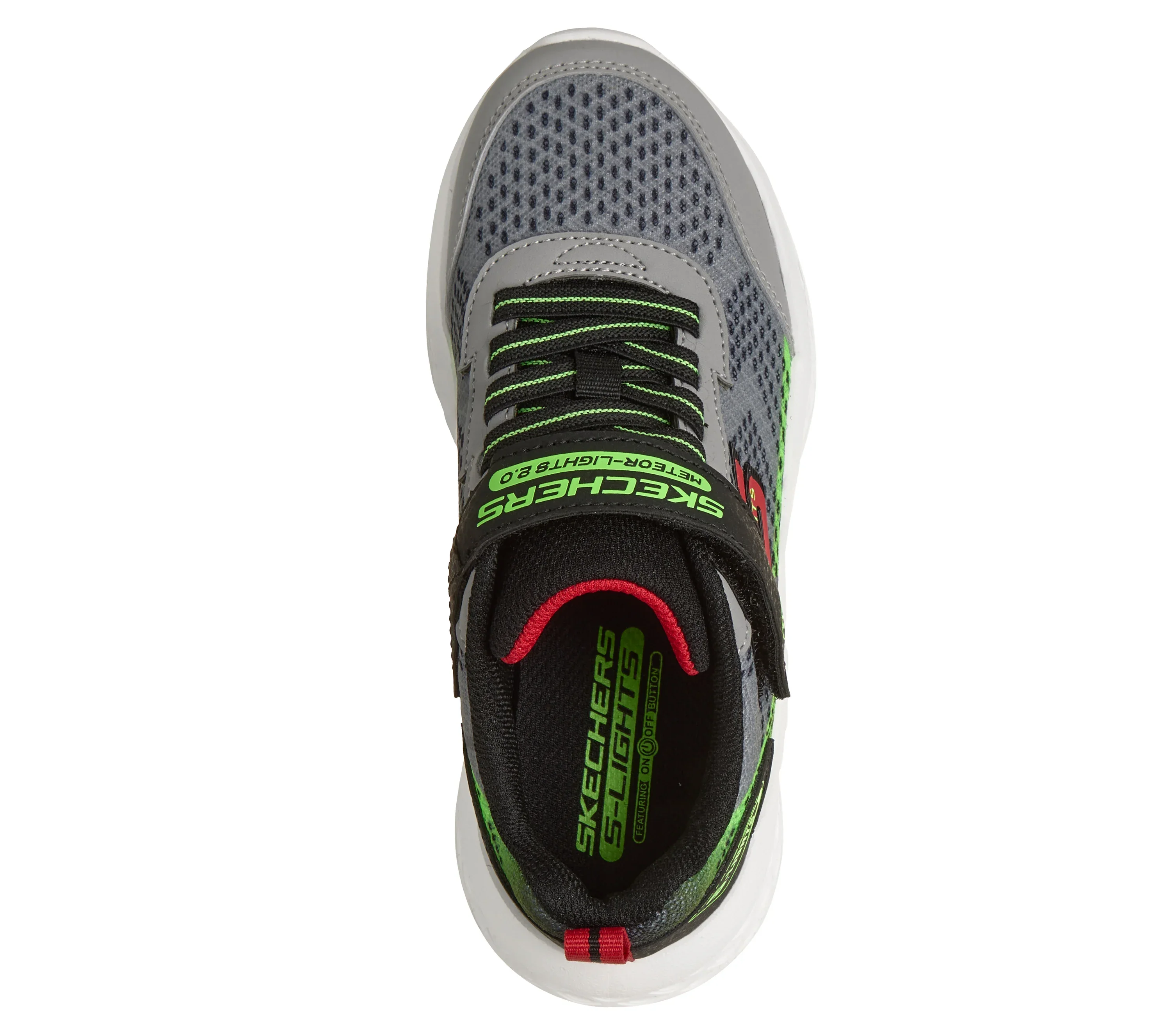 SKECHERS S-Lights: Meteor-Lights 2.0 Boy's Shoes - Grey | 401490L - Image 3