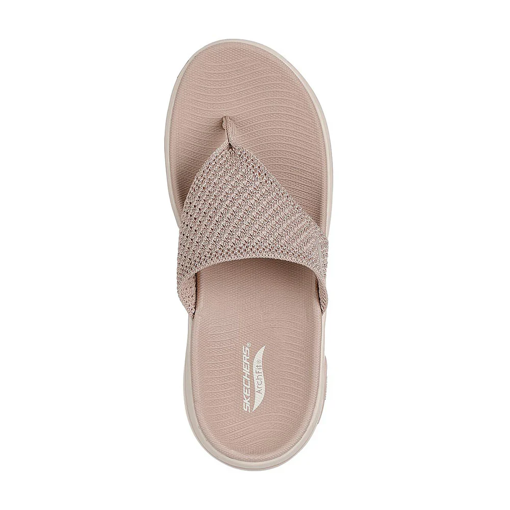 SKECHERS Women's GOwalk Arch Fit 2.0 Slip-on Sandals - Taupe - Image 5