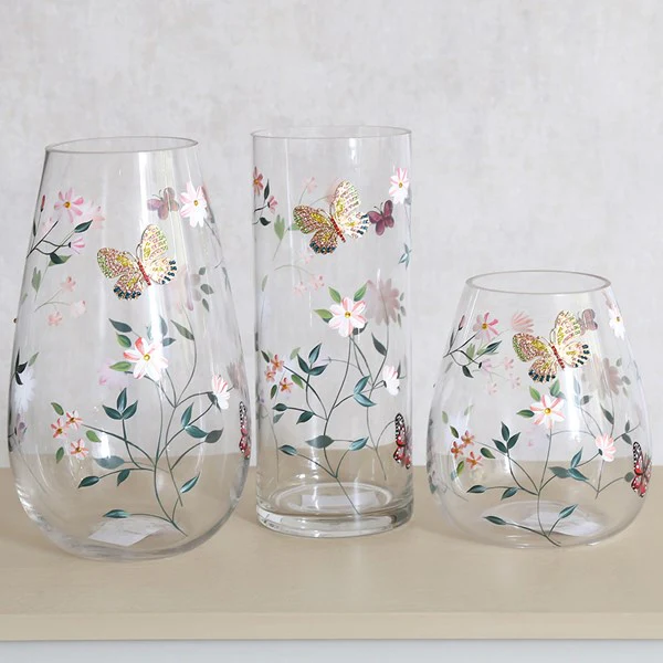 STRAITS Floral Butterfly Oval Vase 25cm - Image 2