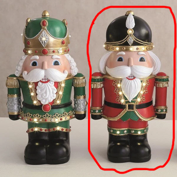 STRAITS LED Walnut Soldier Christmas Figurine - Red - Image 2