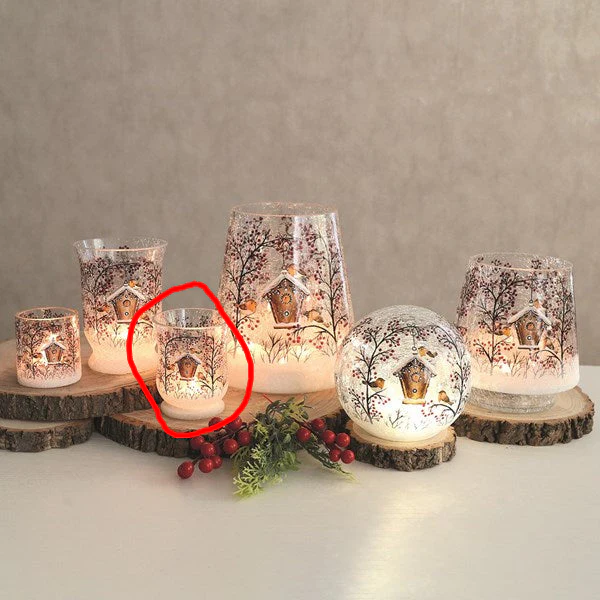 STRAITS Robin Hurricane Tealight Holder 11cm - Image 2