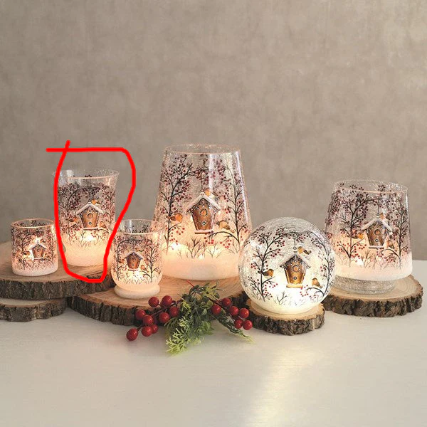 STRAITS Robin Hurricane Tealight Holder 15cm - Image 2