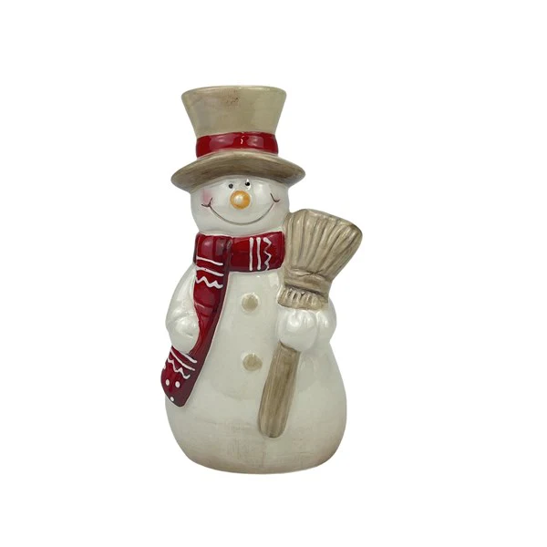 STRAITS Snowman with Red Scarf Christmas Figurine 14.5cm