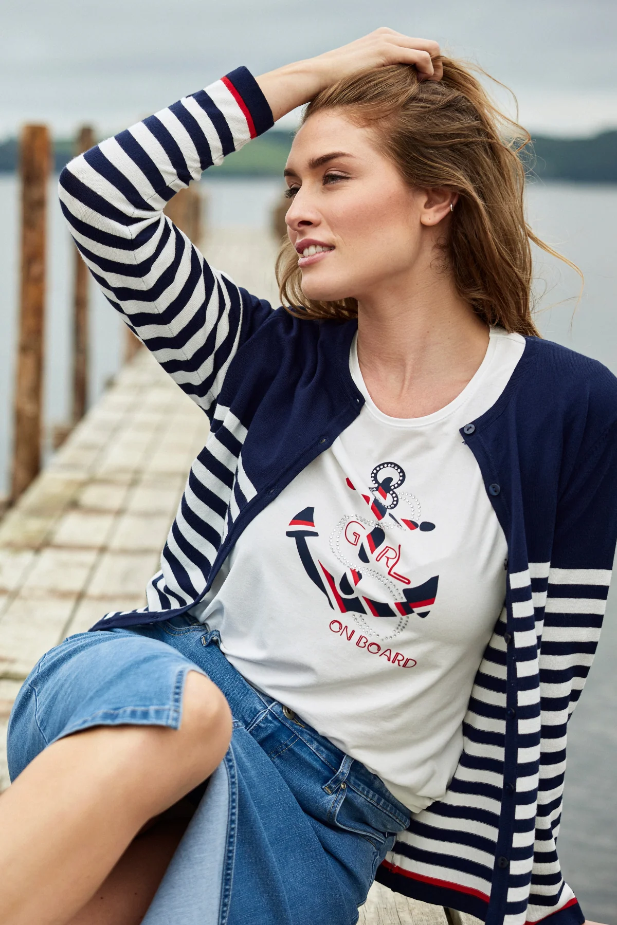 SUNDAY Nautical "Girl on board" T-Shirt