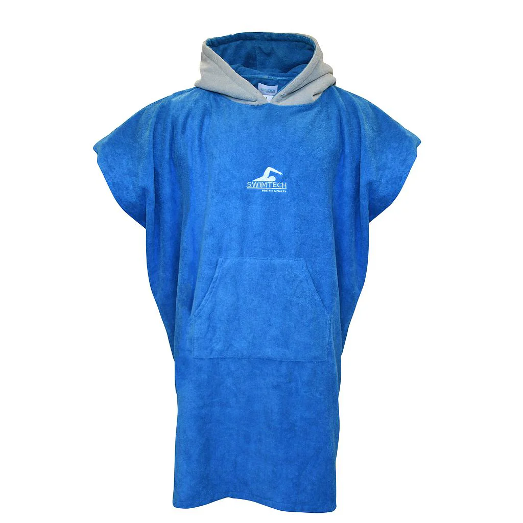 SWIMTECH Microfibre Poncho - Blue/Grey
