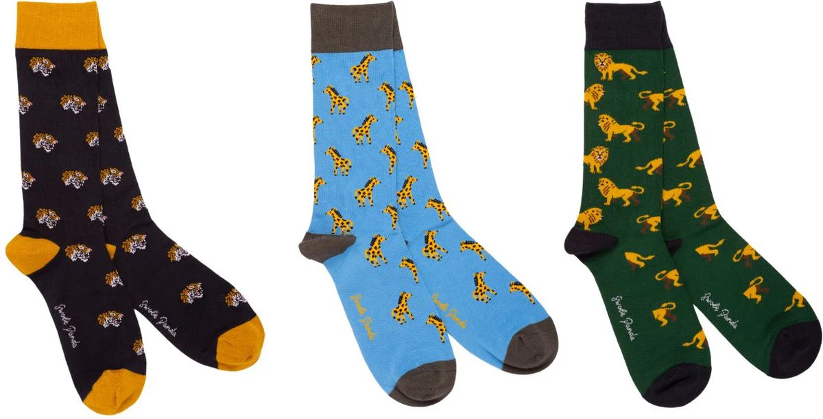 SWOLE PANDA Safari Bamboo Socks Gift Set 3pk - Image 2