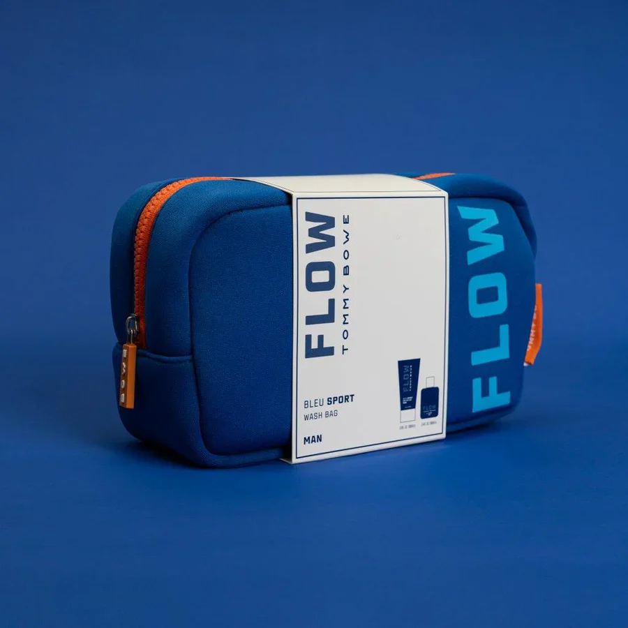 TOMMY BOWE Flow Bleu Sport Wash Bag 2 Piece Giftset - Image 3