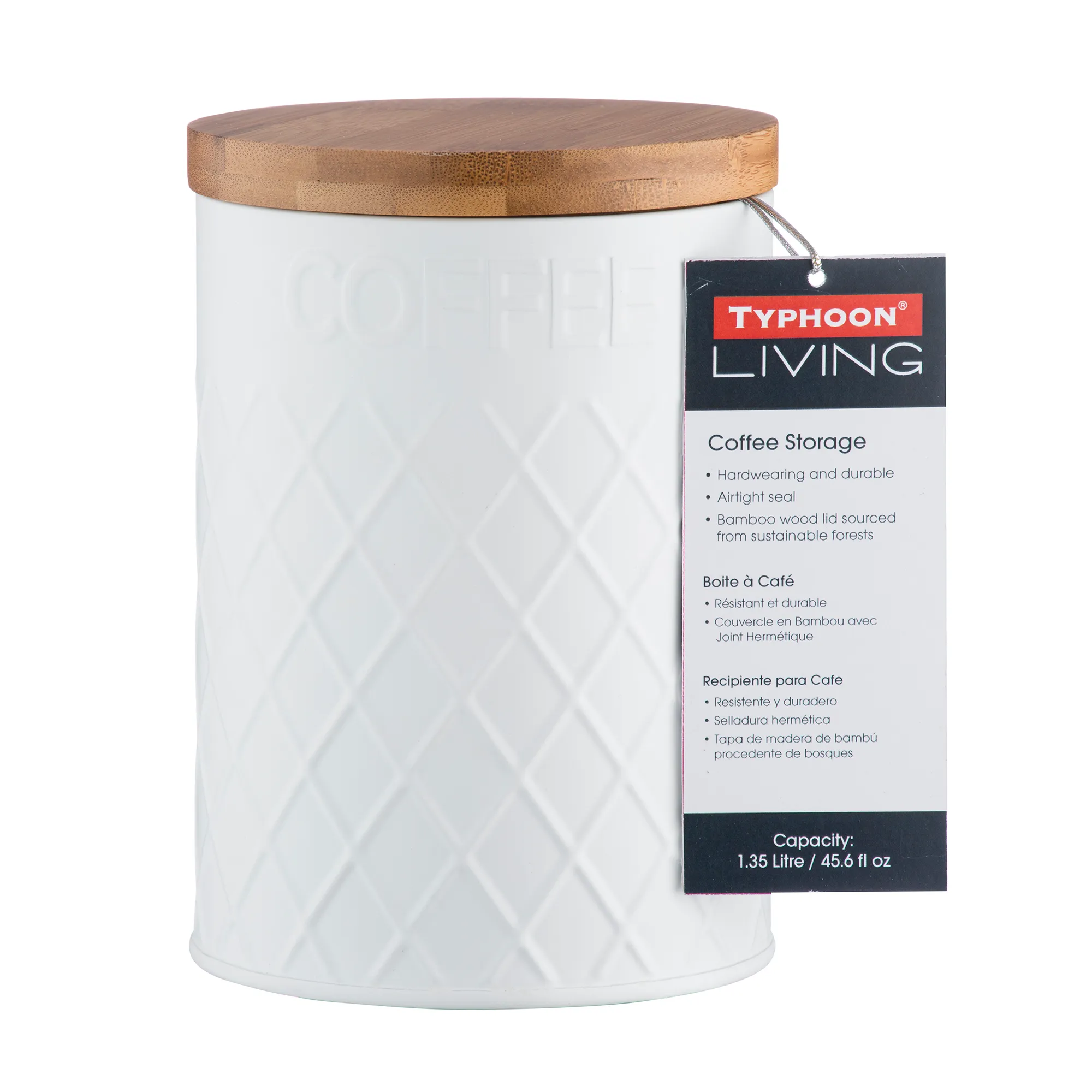 TYPHOON Embossed Coffee Storage - White - Image 2
