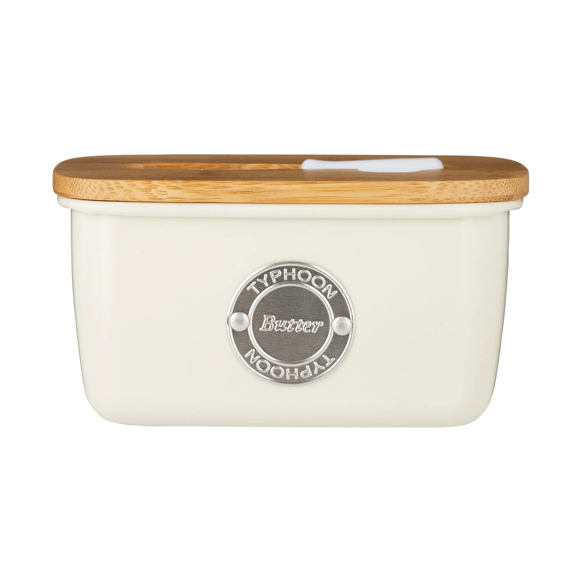 TYPHOON Living Steel Butter Dish & Spatula Set - Cream - Image 2