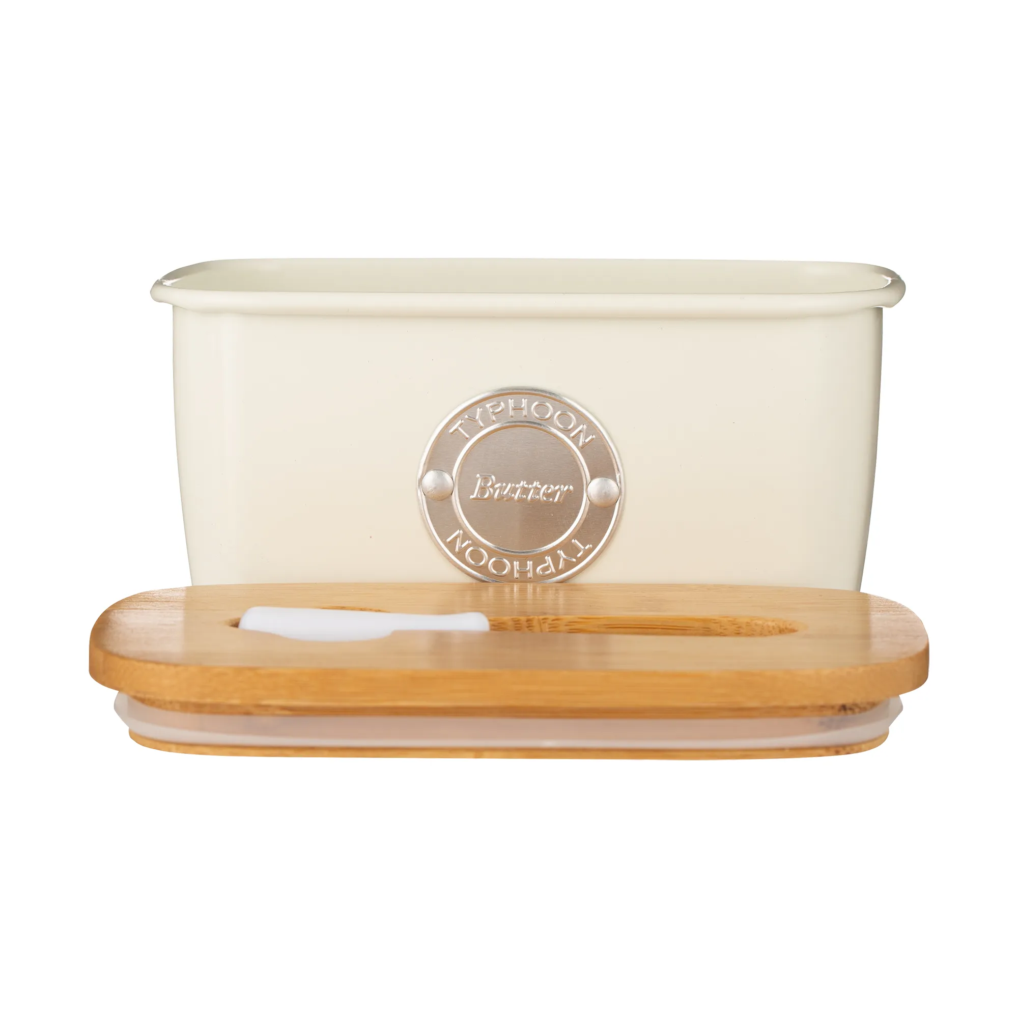 TYPHOON Living Steel Butter Dish & Spatula Set - Cream - Image 3