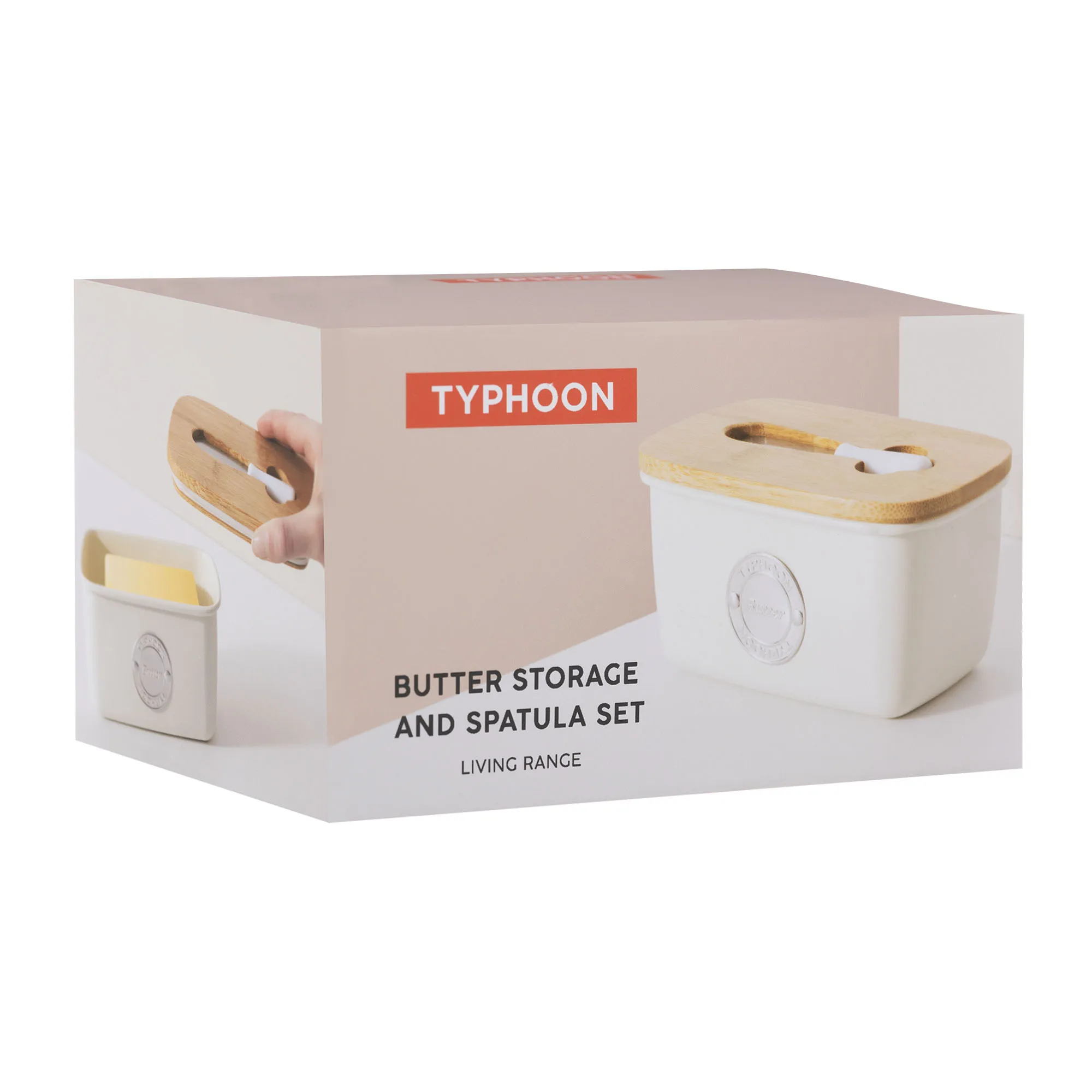 TYPHOON Living Steel Butter Dish & Spatula Set - Cream - Image 4