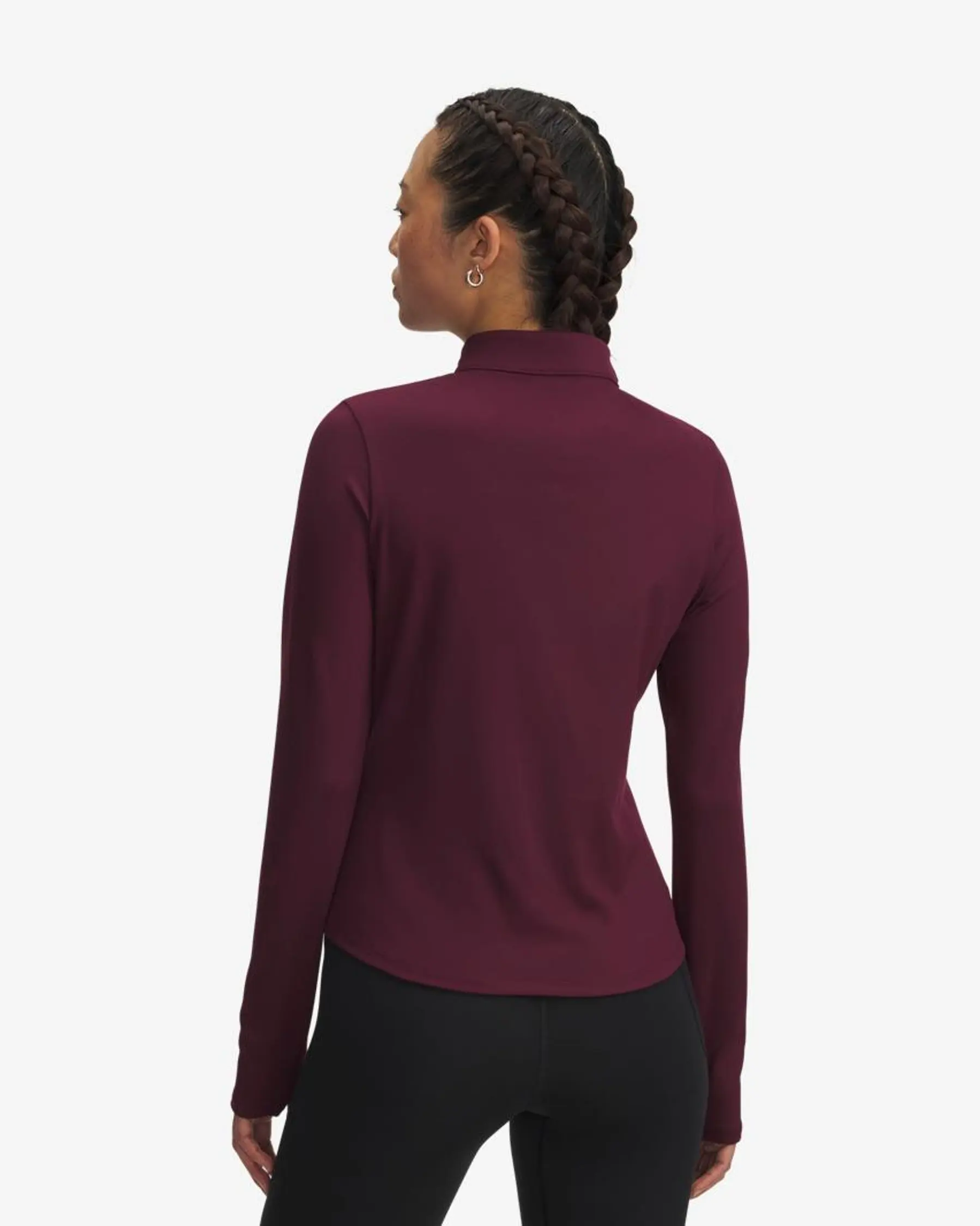 UNDER ARMOUR Women's Motion Half Zip Top - Maroon - Image 2