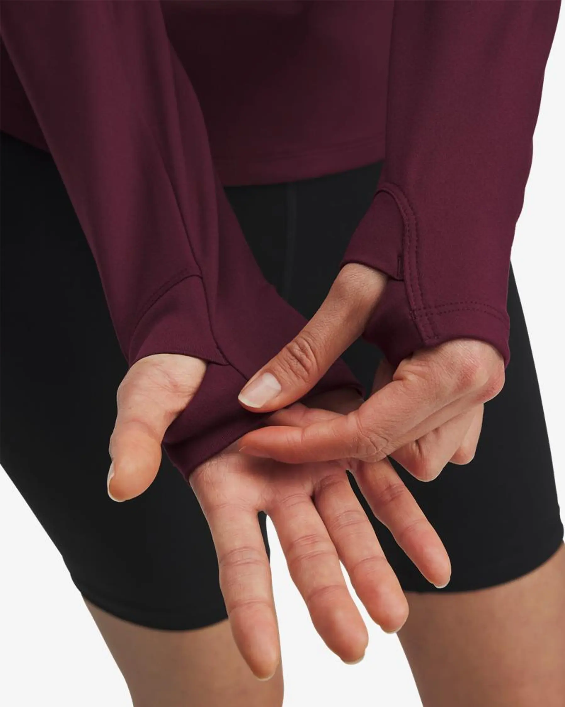 UNDER ARMOUR Women's Motion Half Zip Top - Maroon - Image 3