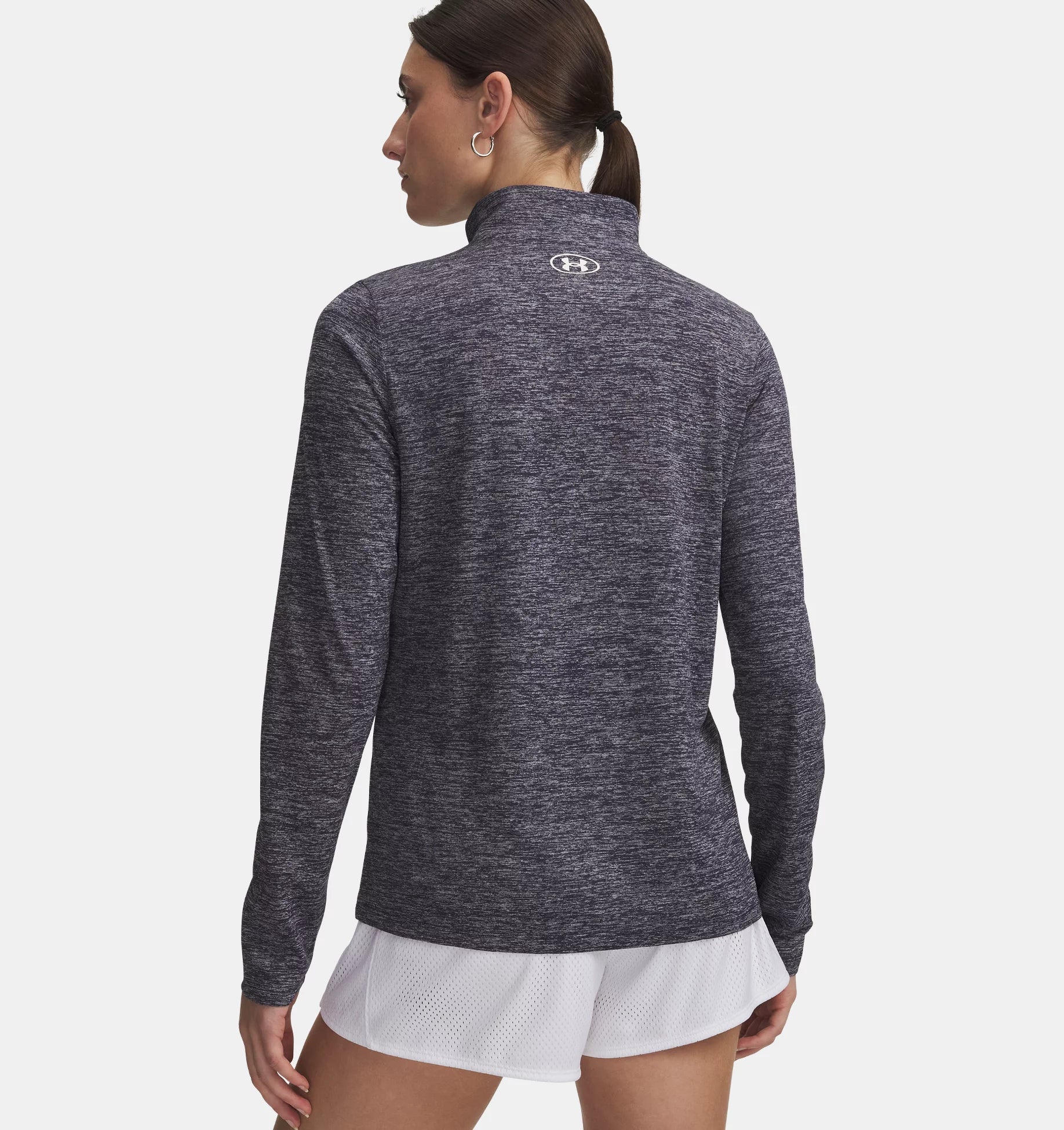 UNDER ARMOUR Women's Tech Twist Half Zip - Navy - Image 2