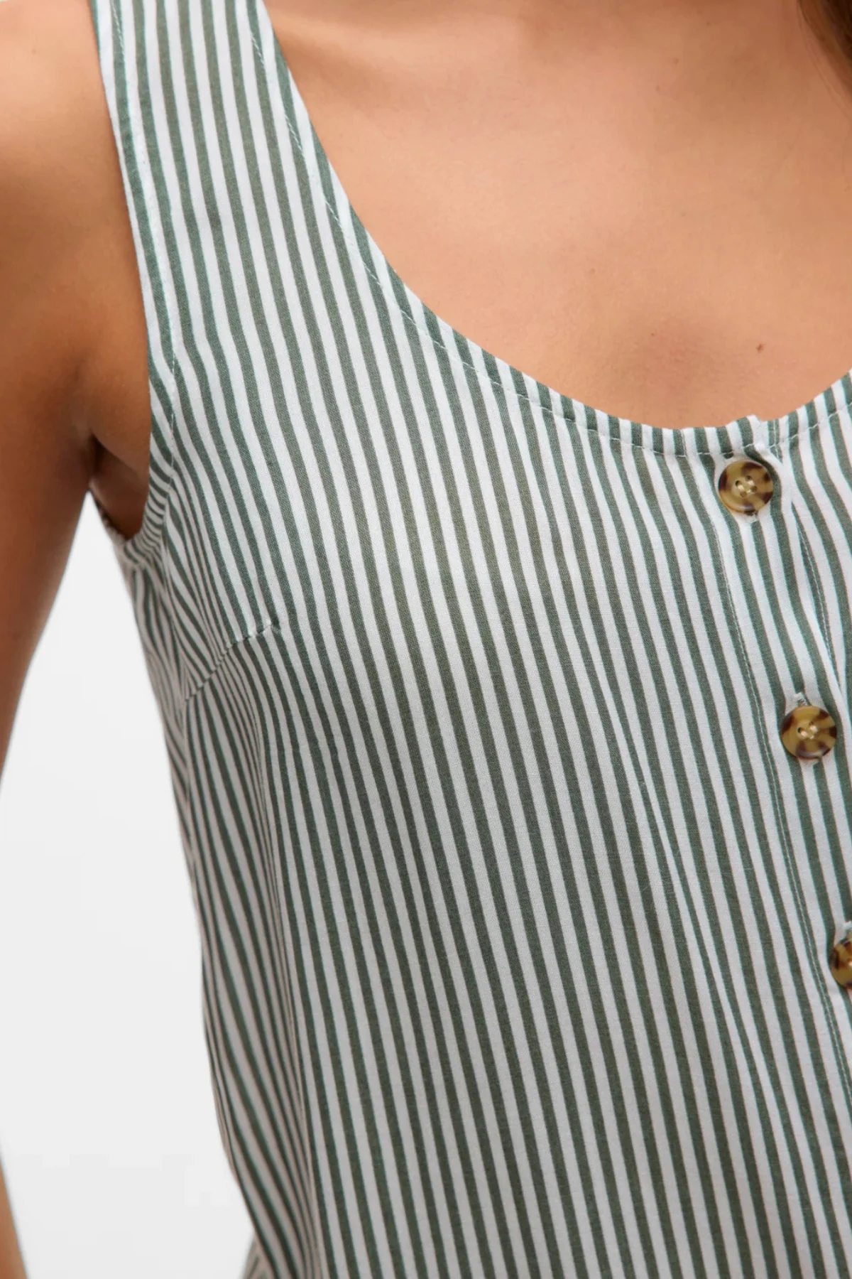 VERO MODA Bumpy Striped Sleeveless Top - Green - Image 4