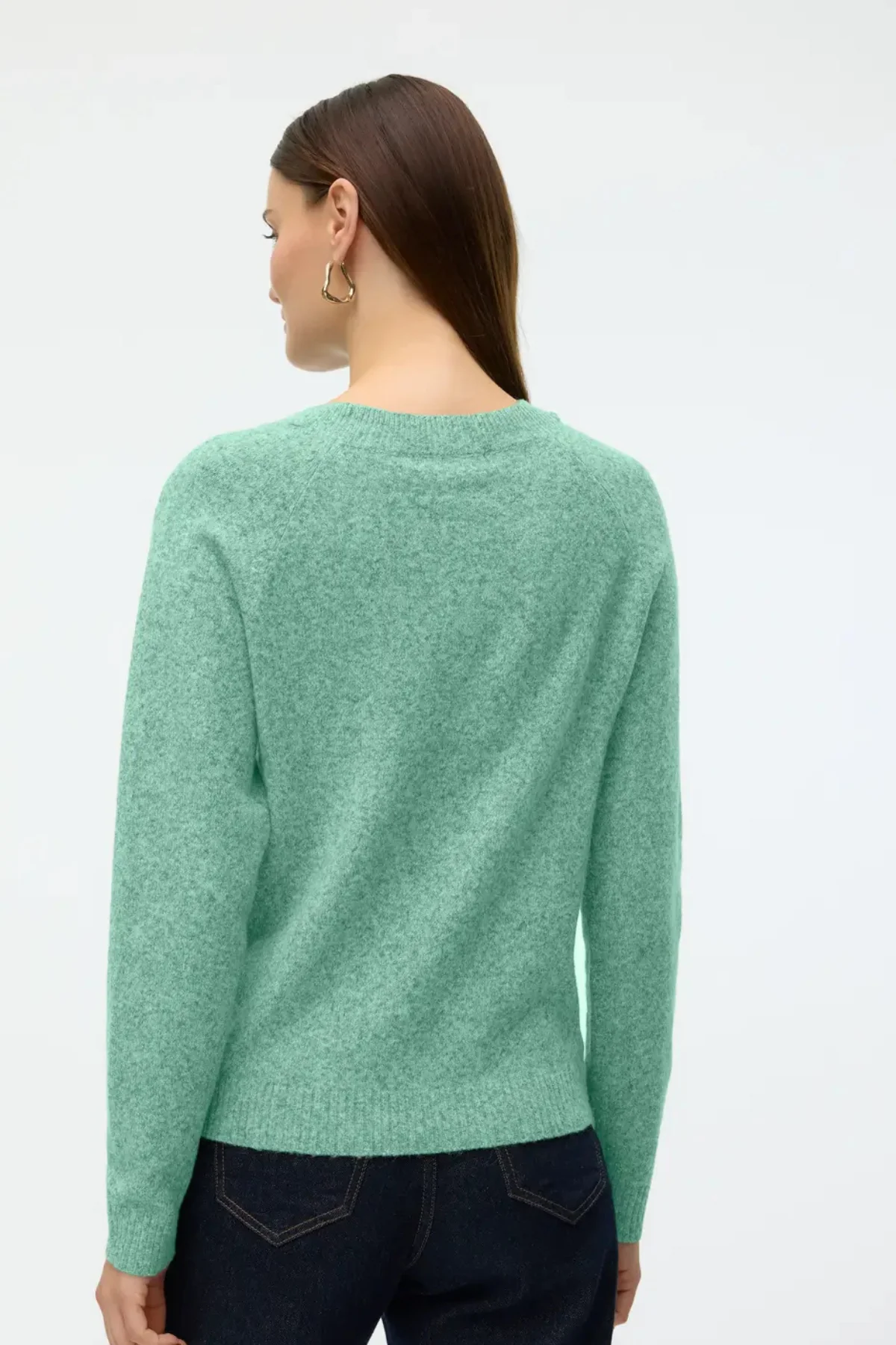 VERO MODA : Doffy Round Neck Knitted Pullover - Mint - Image 4