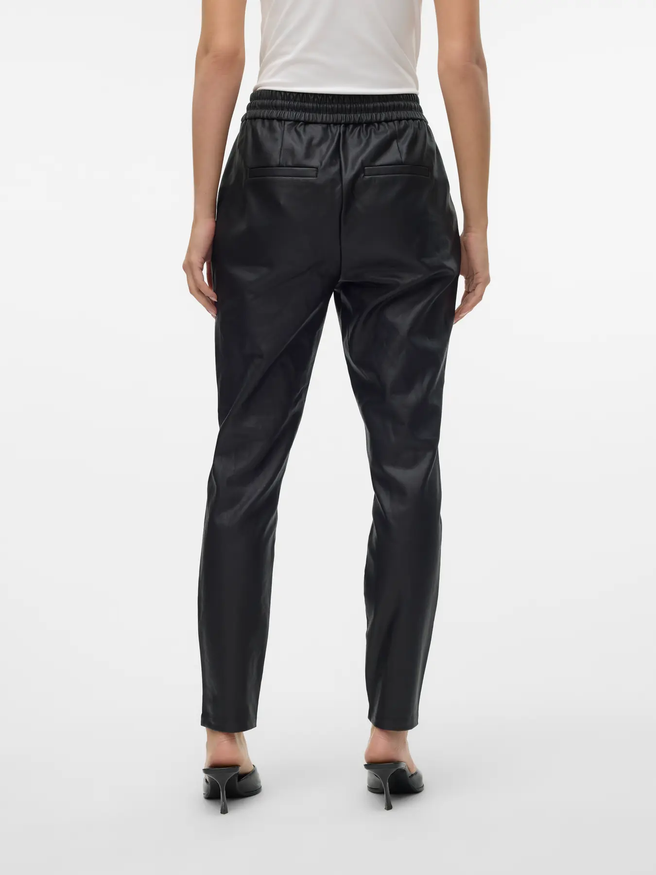 VERO MODA Eva Loose String Coates Pants - Black - Image 3