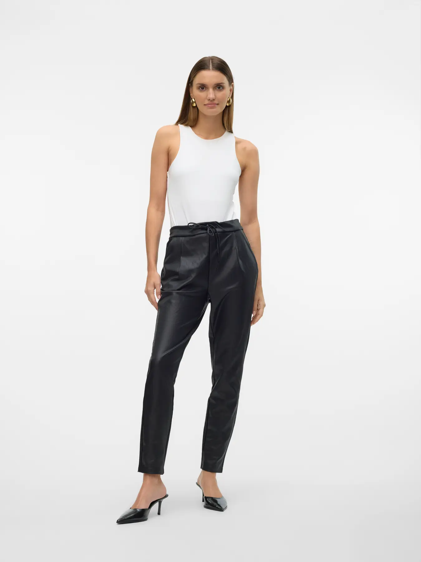 VERO MODA Eva Loose String Coates Pants - Black - Image 5