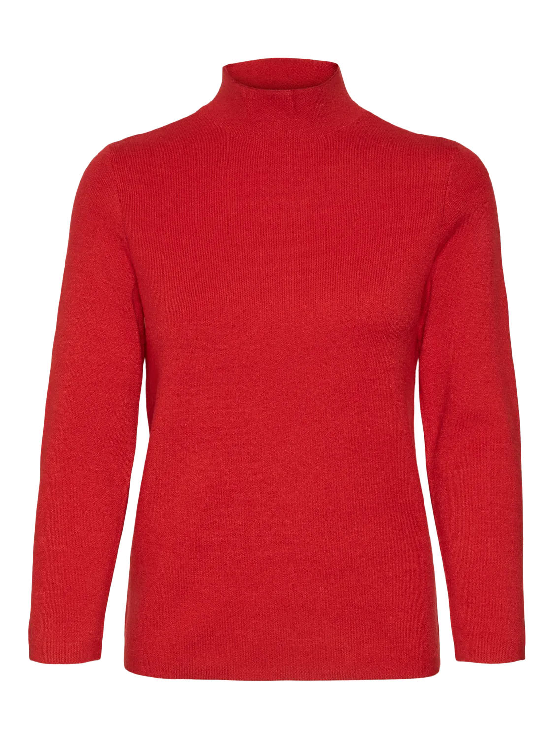 VERO MODA Gold High Neck 3/4 Sleeve Jumper - Red - Image 5