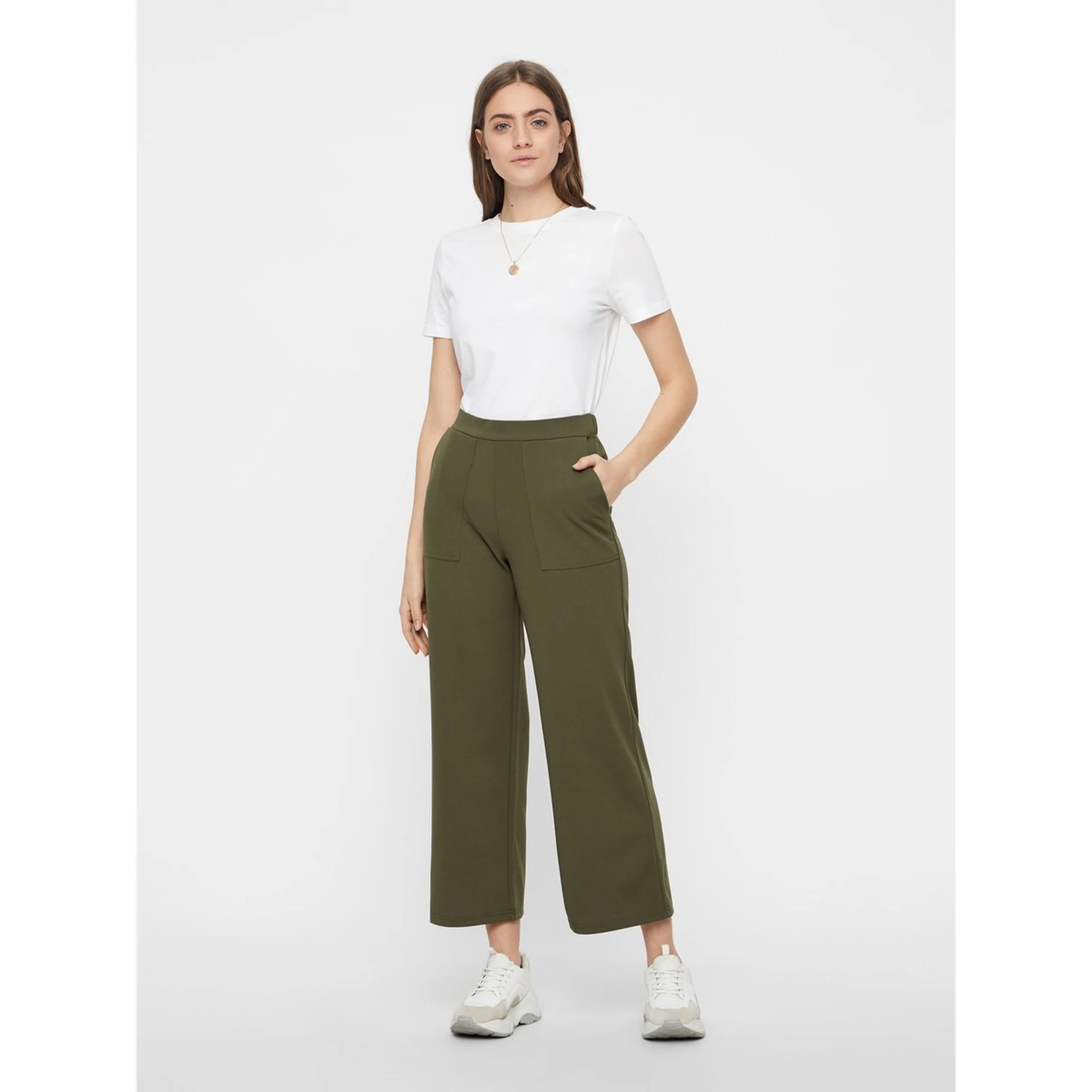 VERO MODA : High Waisted Trousers Navy - Image 6