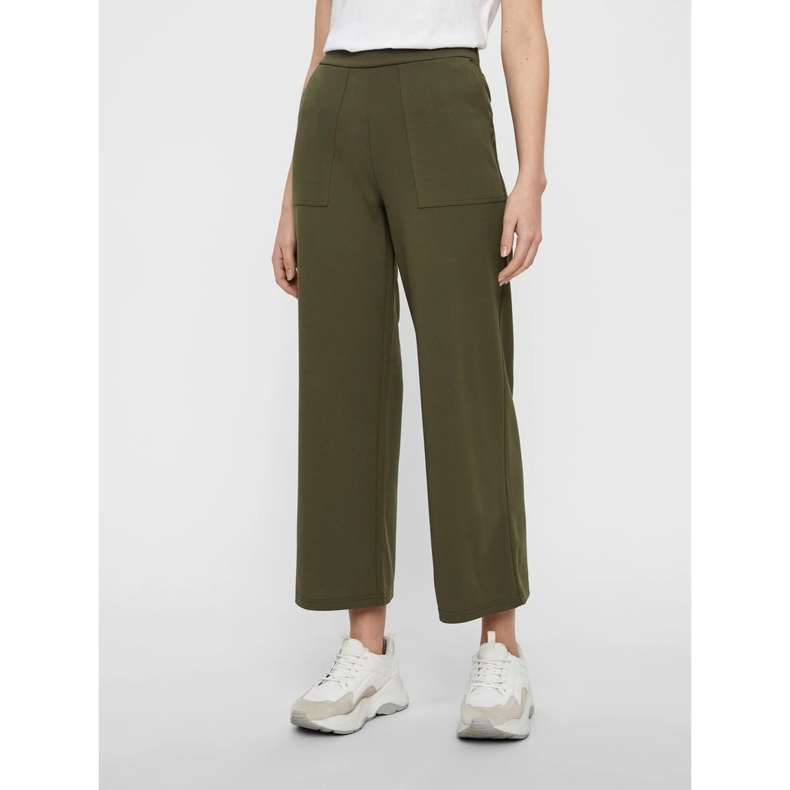 VERO MODA : High Waisted Trousers Navy - Image 7