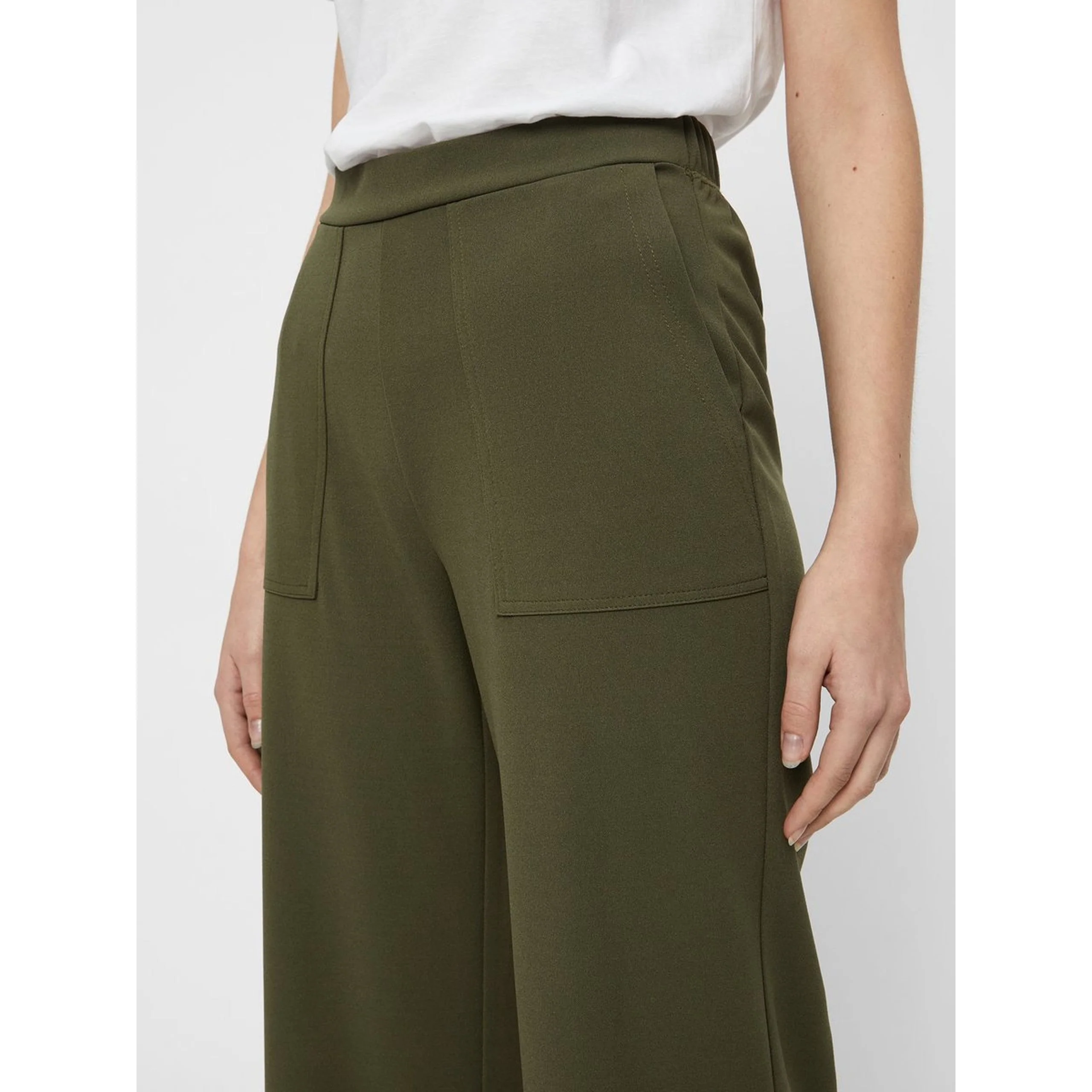 VERO MODA : High Waisted Trousers Navy - Image 9