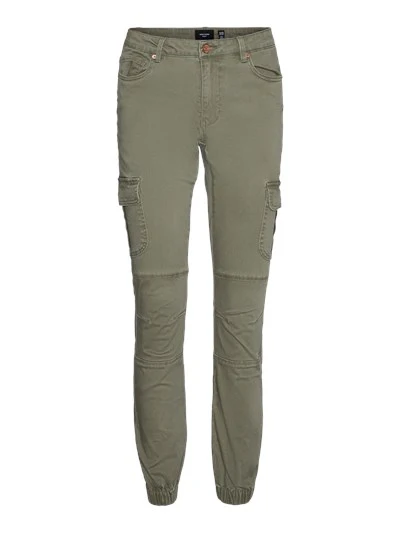 VERO MODA : Ivy Ankle Cargo Pants - Green - Image 5