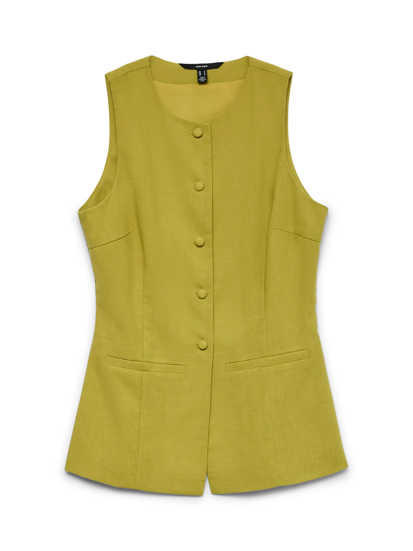 VERO MODA Josie Waistcoat - Avacado - Image 4