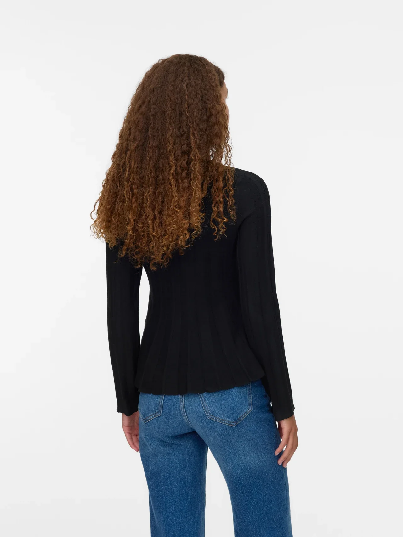 VERO MODA Lana Pleat Jumper - Black - Image 3