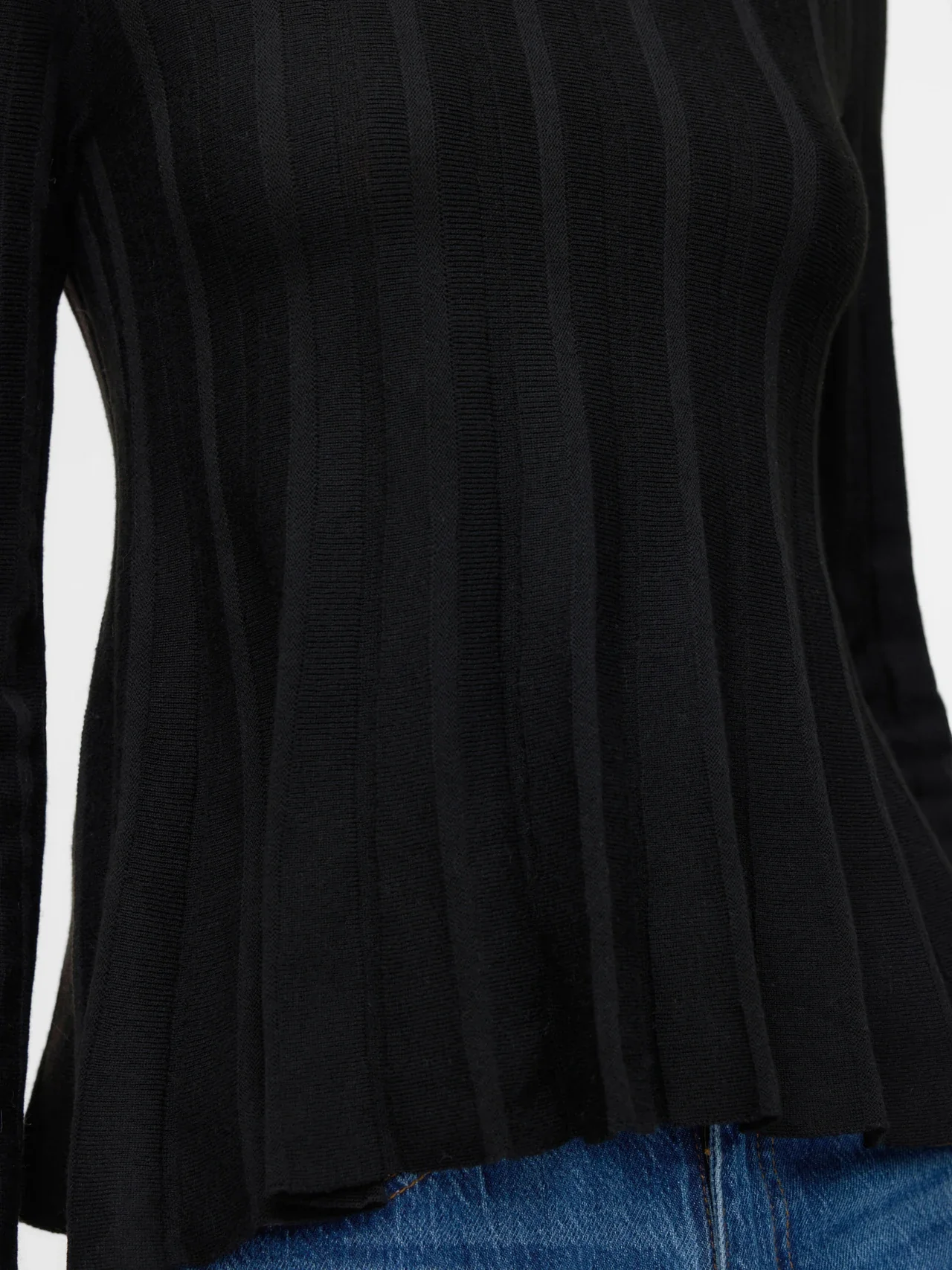 VERO MODA Lana Pleat Jumper - Black - Image 4