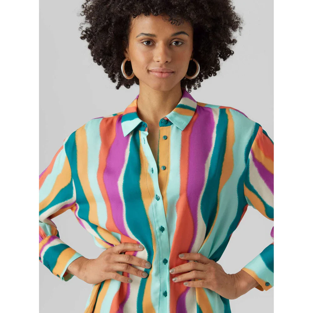 VERO MODA : Long Sleeve Printed Shirt - Image 2