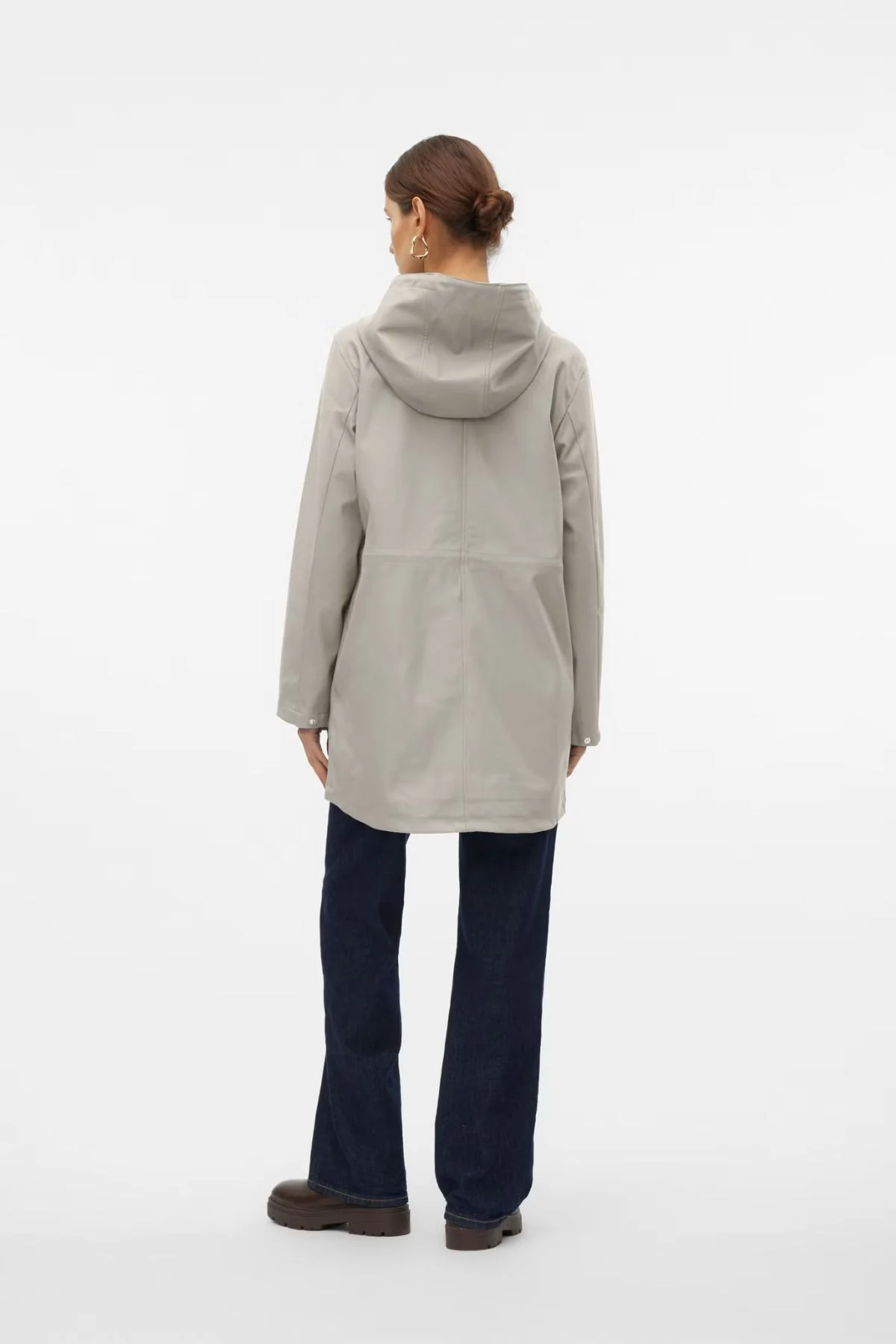 VERO MODA Malou Coated Rain Jacket - Moonbeam - Image 4