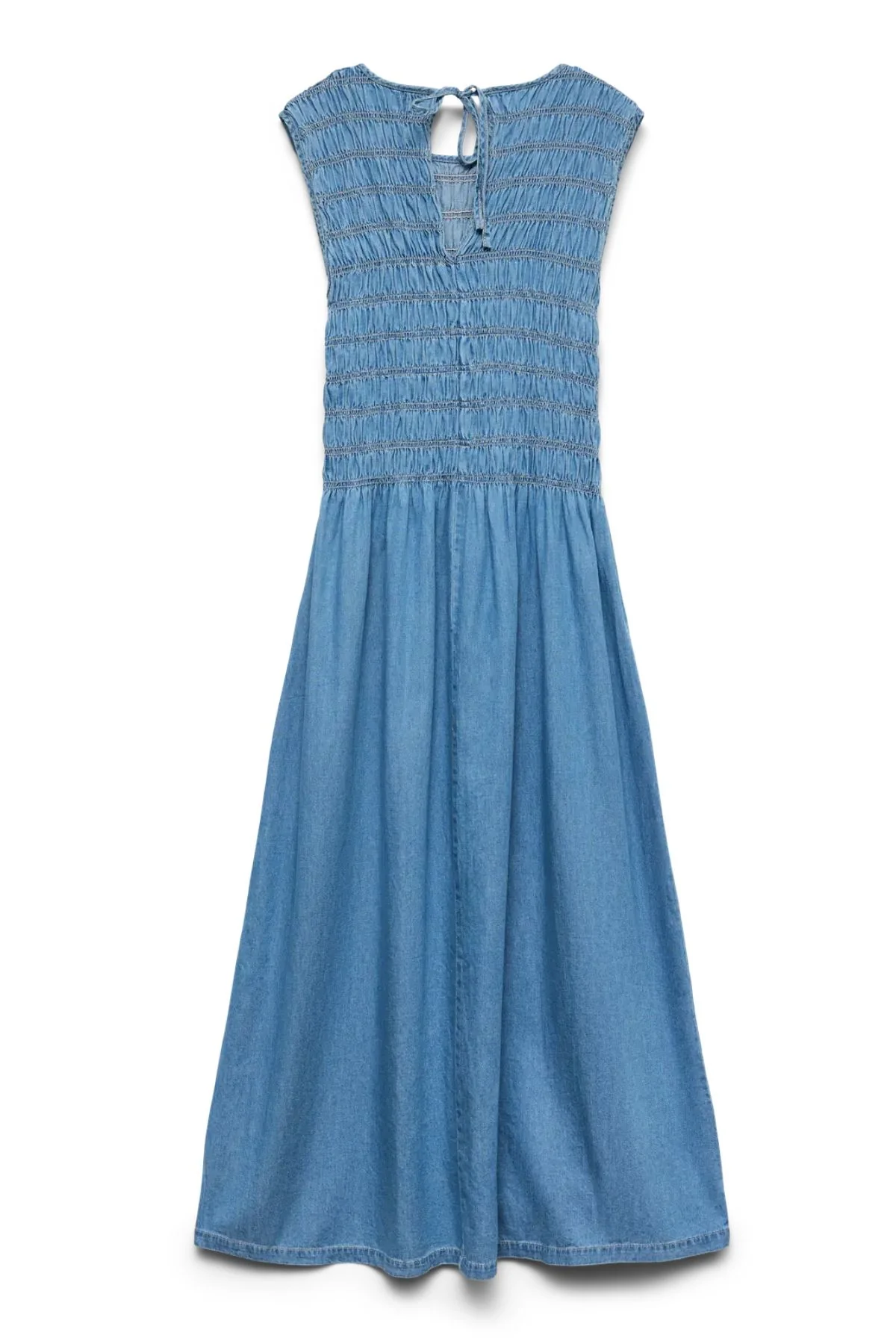 VERO MODA Nerina Ankle Smock Dress - Mid Blue - Image 2