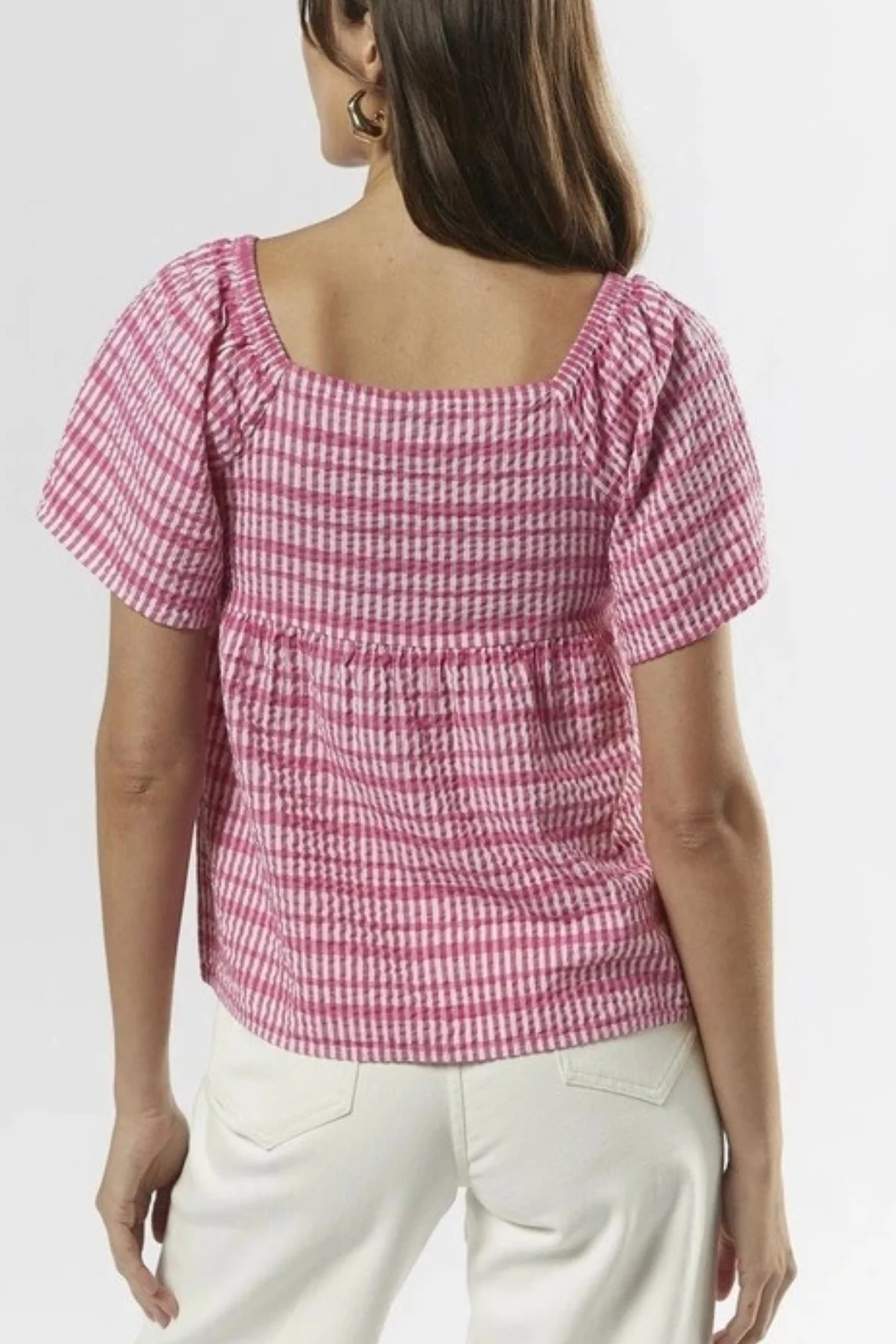 VERO MODA : Square Neck Top - Pink - Image 2