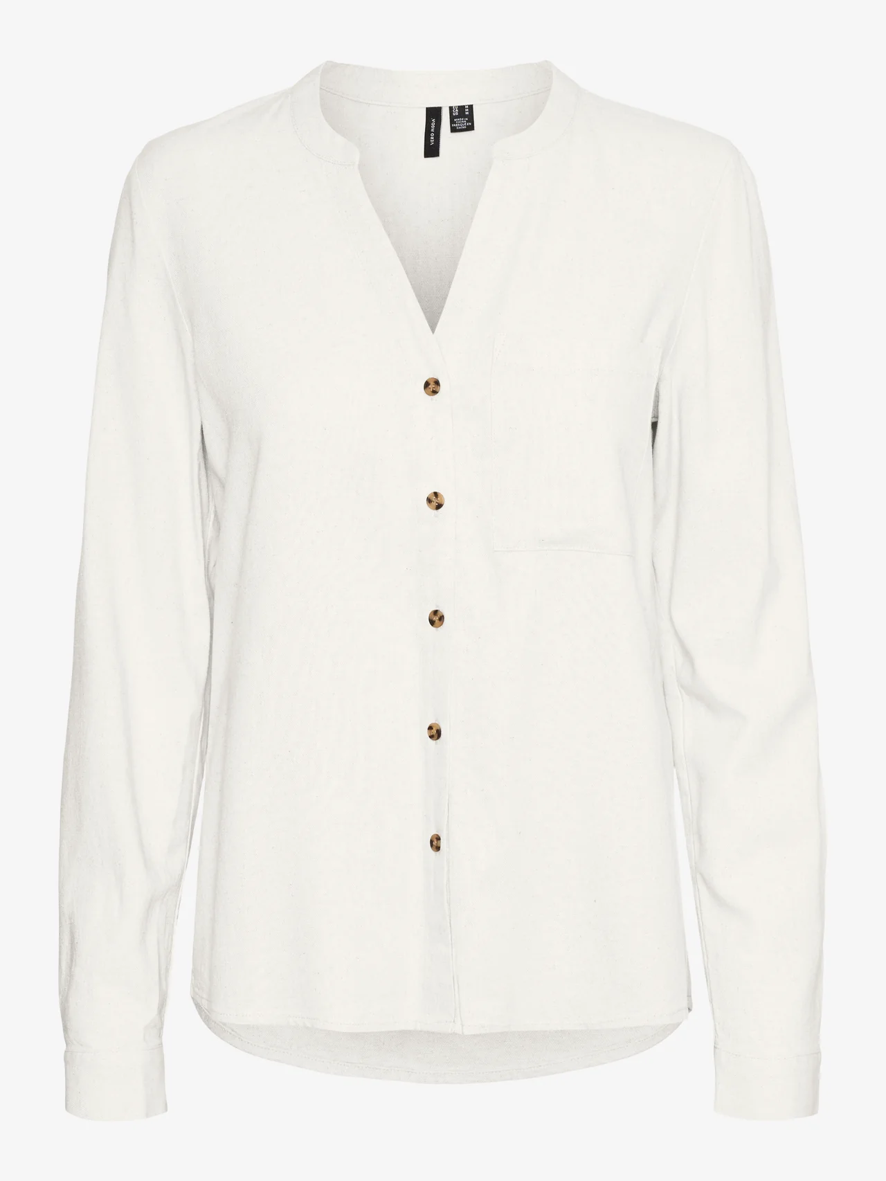VERO MODA MyMilo V-Neck Button Blouse - White - Image 4