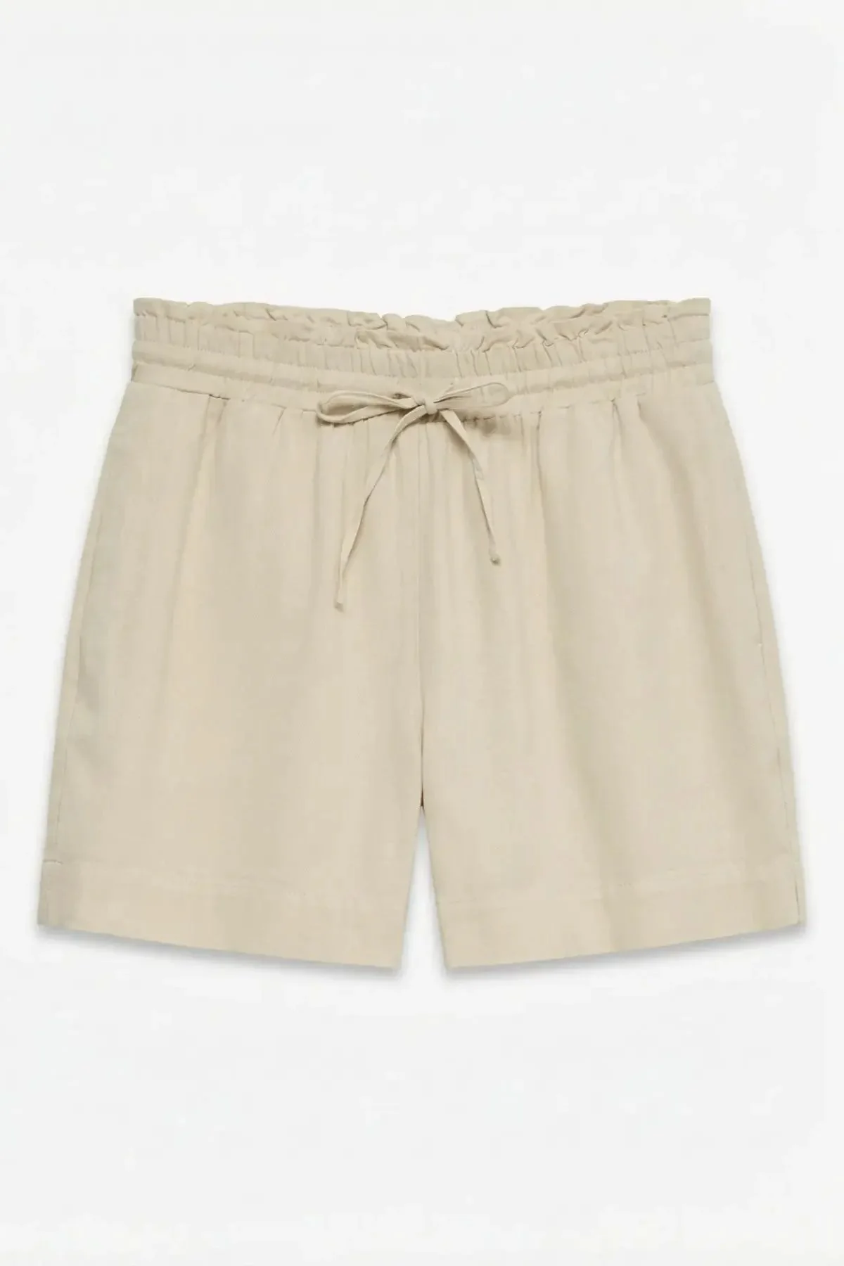 VERO MODA MyMilo Paperbag Wide Leg Shorts - Stone - Image 6