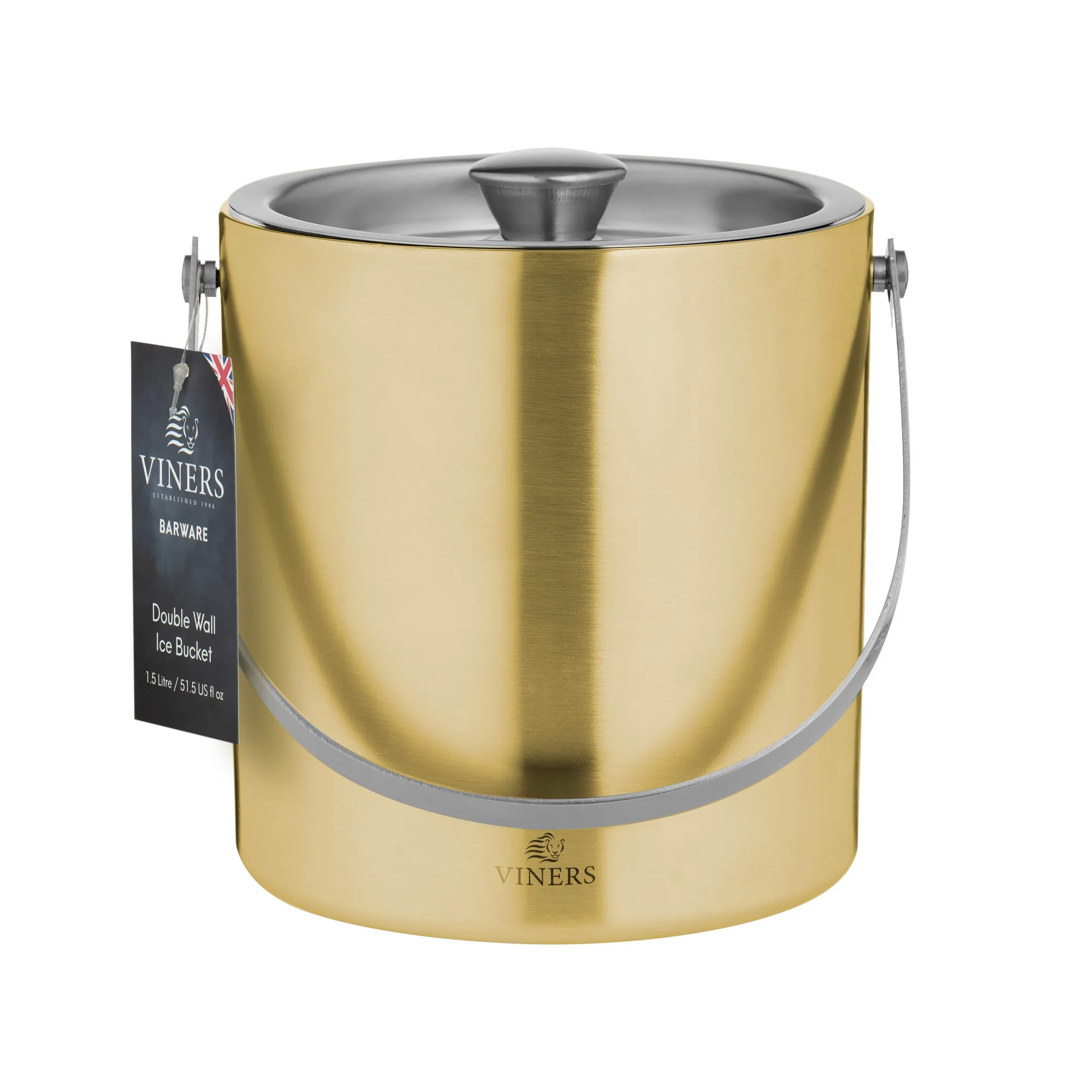 VINERS Barware Gold Double Wall Ice Bucket 1.5L - Image 4