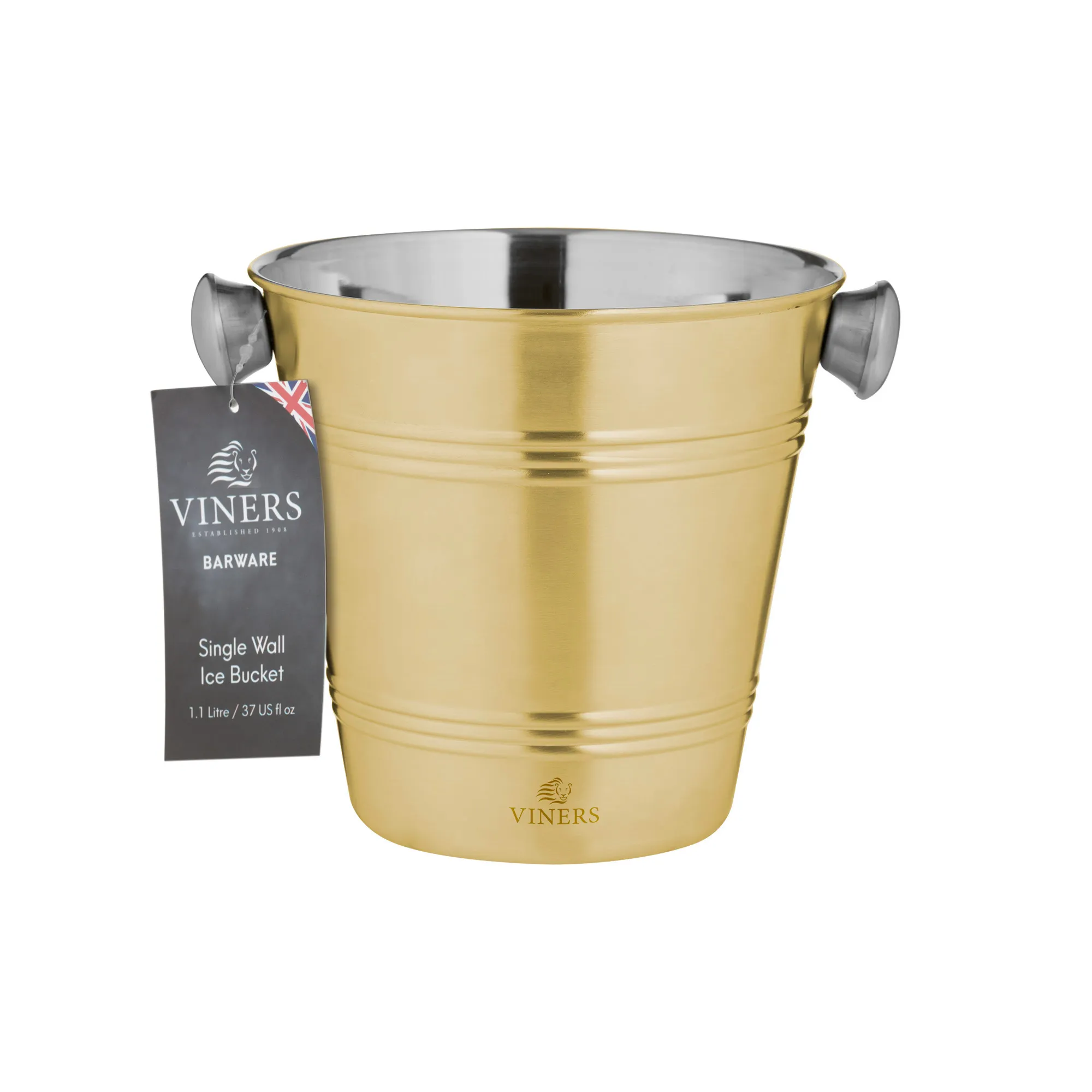 VINERS Barware Gold Single Wall Ice Bucket 1L - Image 3