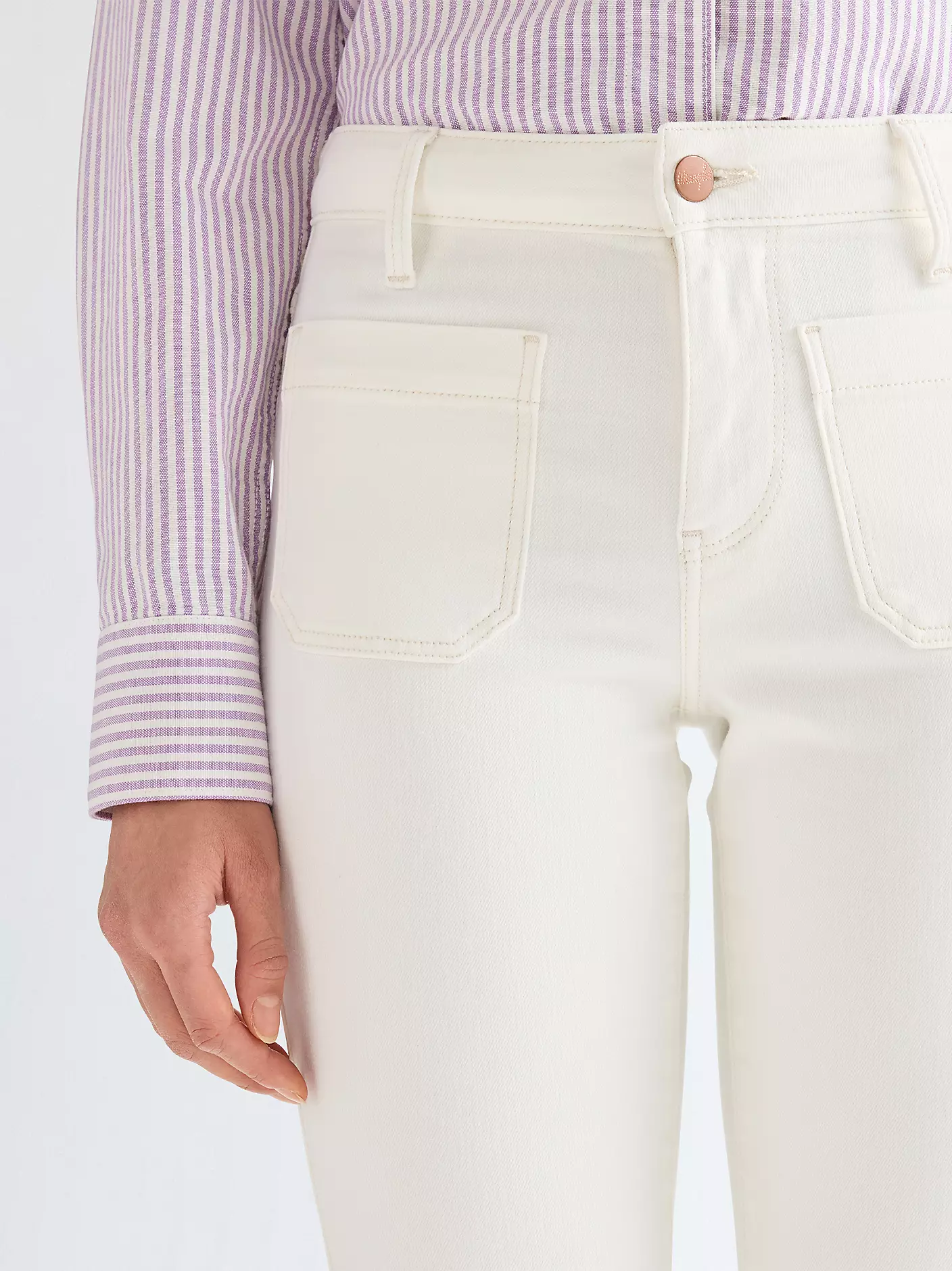 WRANGLER Flare Jean - Worn White - Image 5