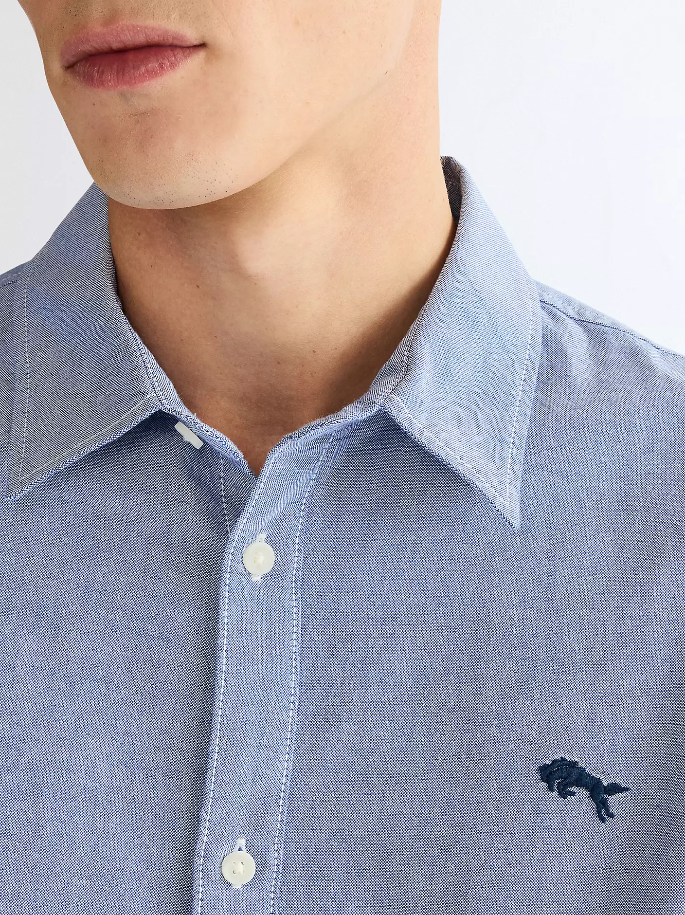 WRANGLER Men's Long Sleeve Shirt - Oxford Blue - Image 3
