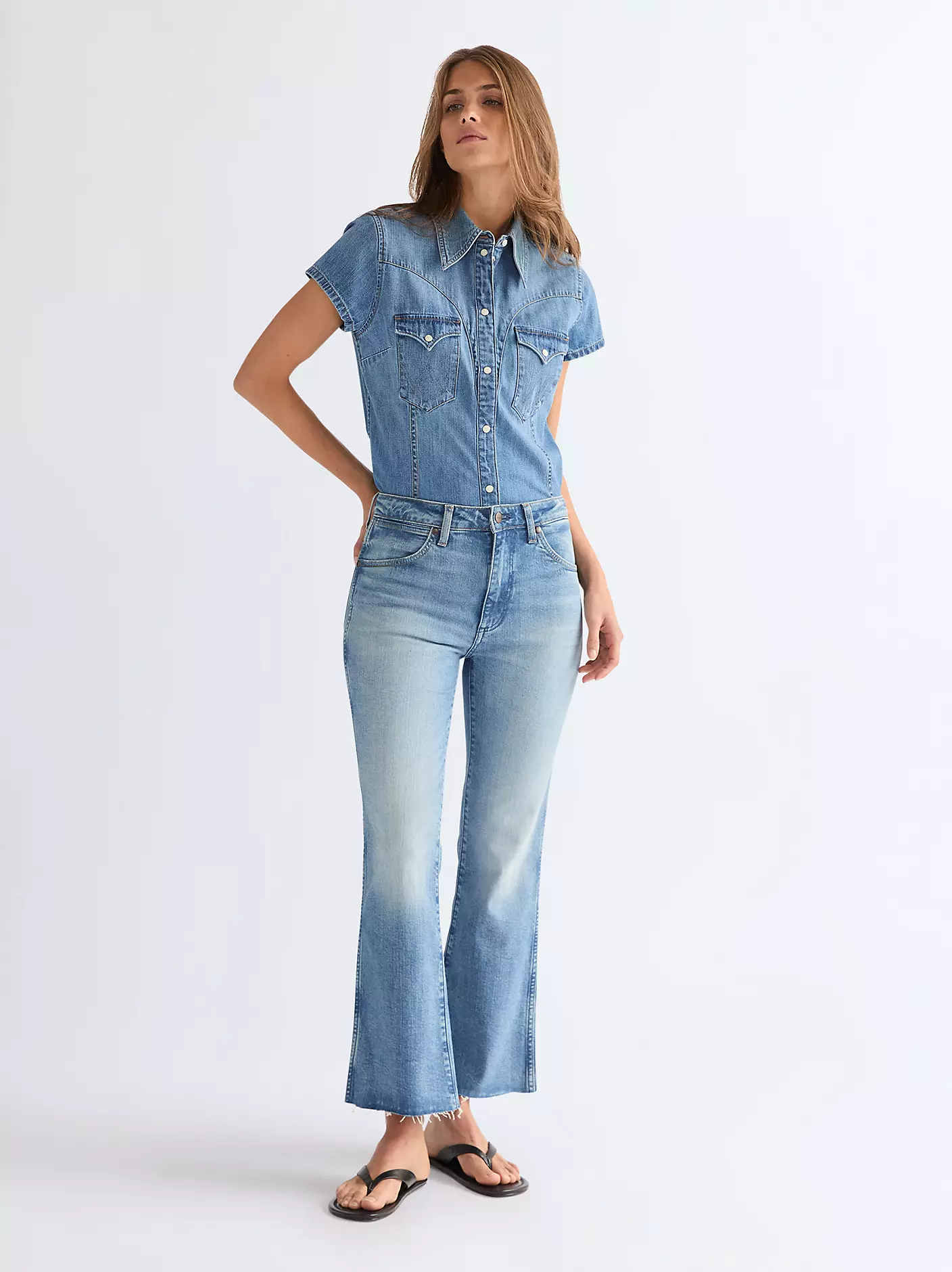 WRANGLER Women's Kick Flare Jean - Denim - Image 3