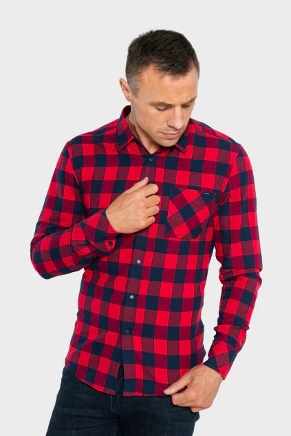 XV KINGS WU Long Sleeve Shirt - Red Check