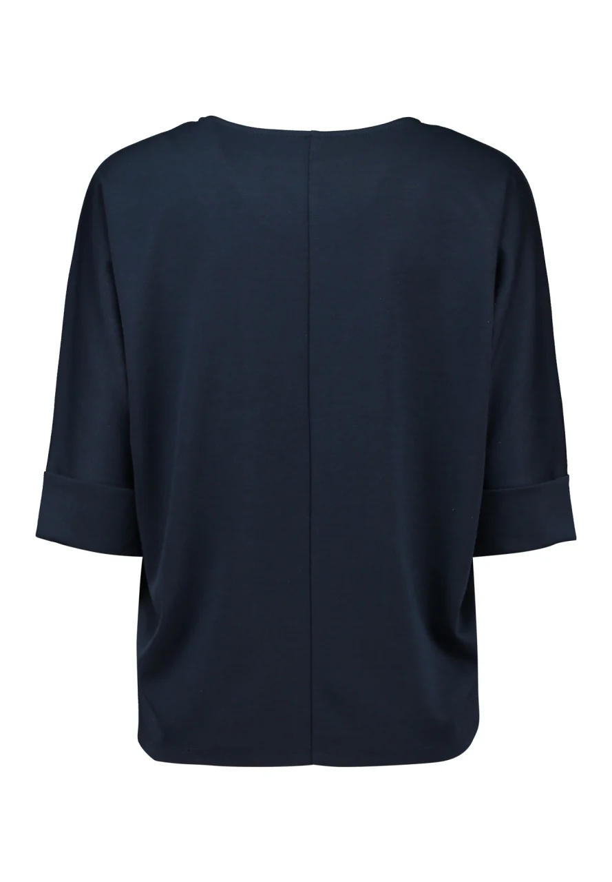 ZABAOINE Short Sleeve Top - Navy - Image 3
